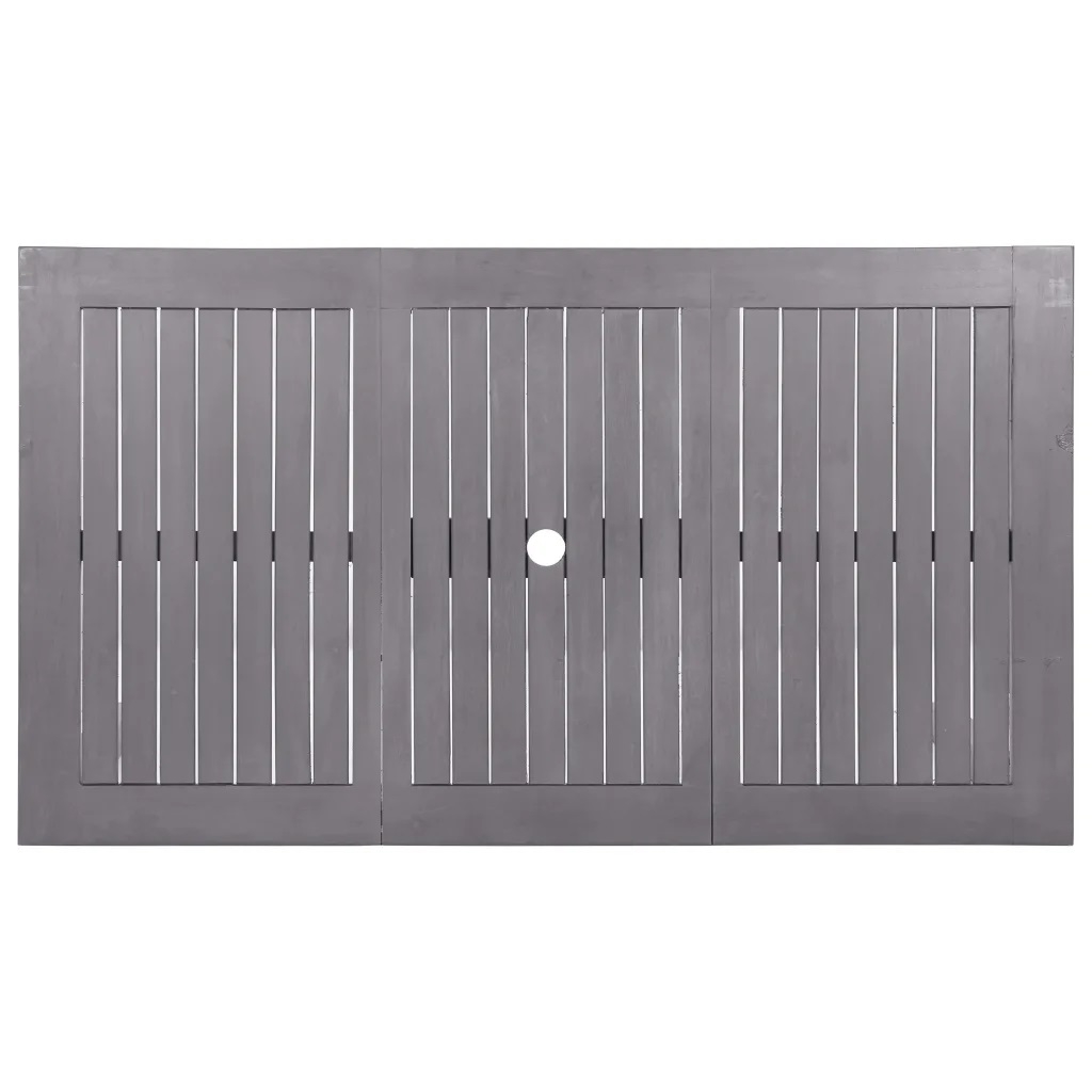 Table de jardin en bois délavé — vue 4