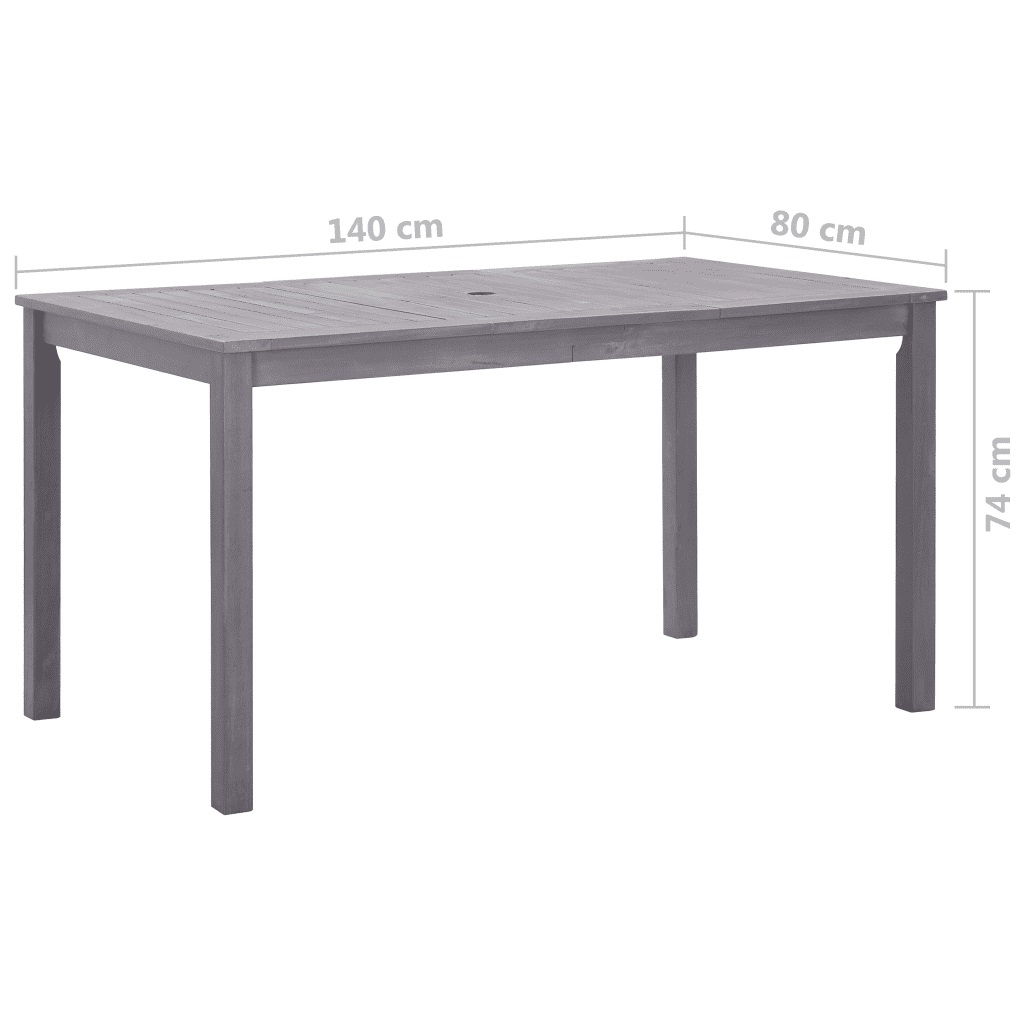Table de jardin en bois délavé — vue 6