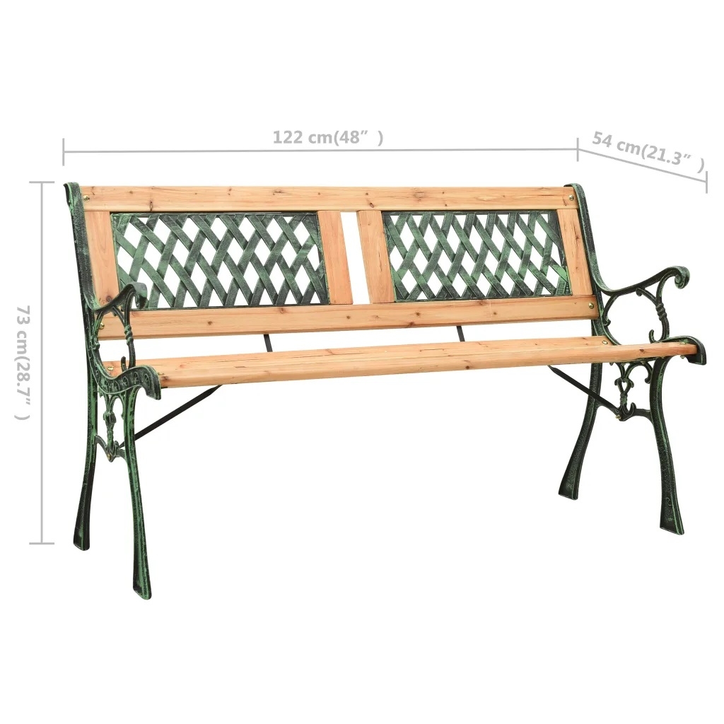 Banc de jardin style vintage — vue 6