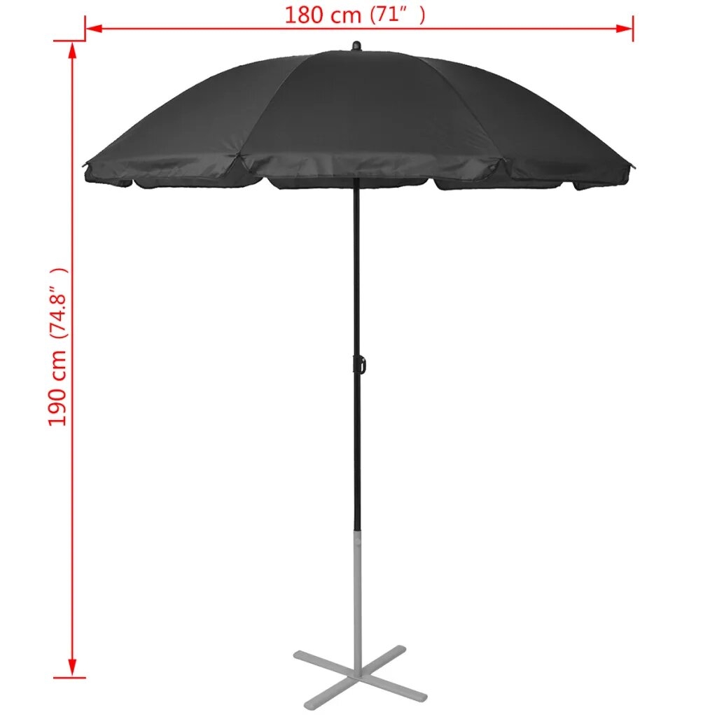 Set de 2 chaises longues et parasol — vue 6