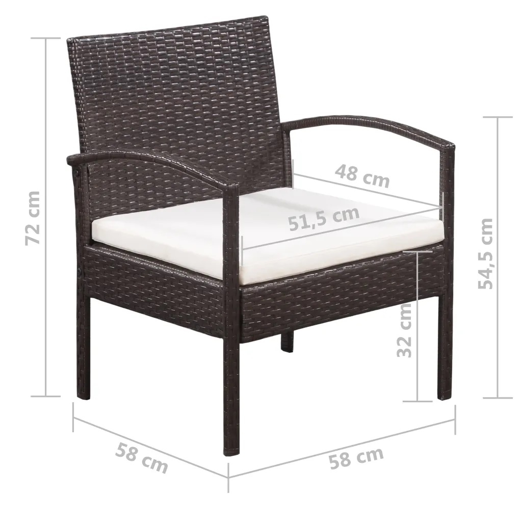 Salon de jardin avec coussins 5 pièces — vue 3