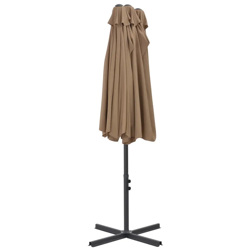Parasol d'extérieur double toit et poteau en aluminium — vue 6