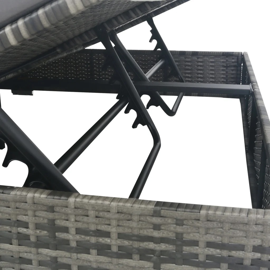 Chaise longue de jardin avec parasol — vue 5