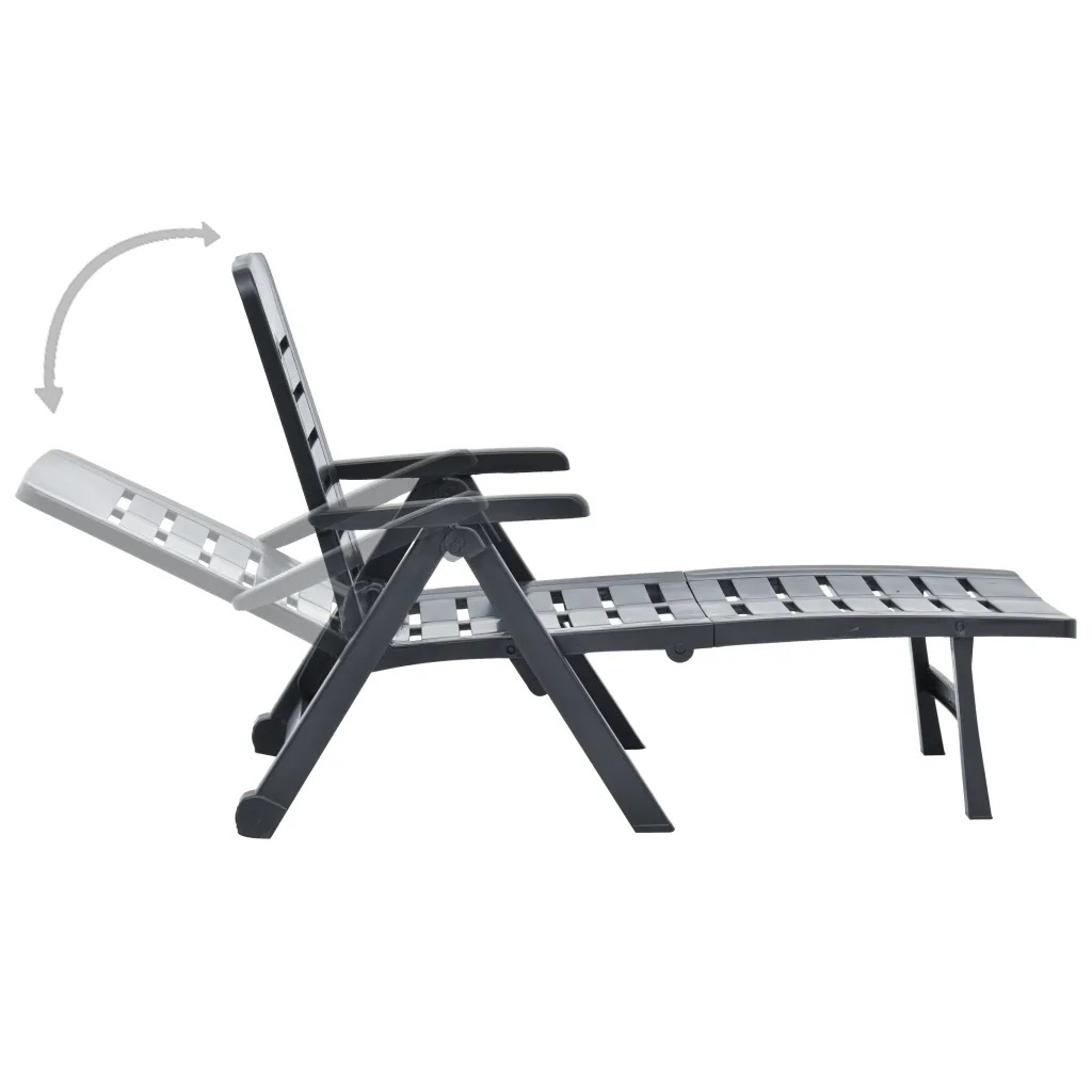 Chaise longue pliable unie — vue 3
