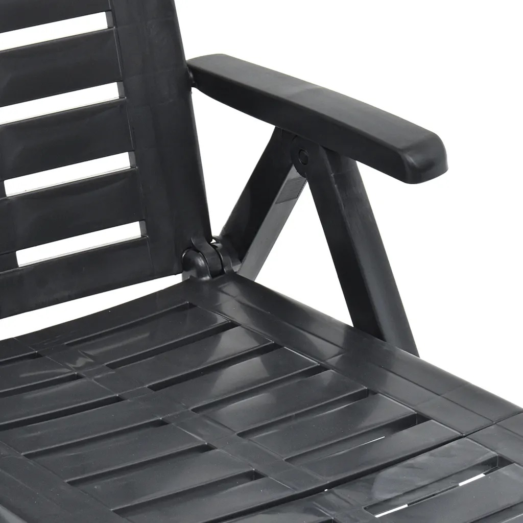 Chaise longue pliable unie — vue 5