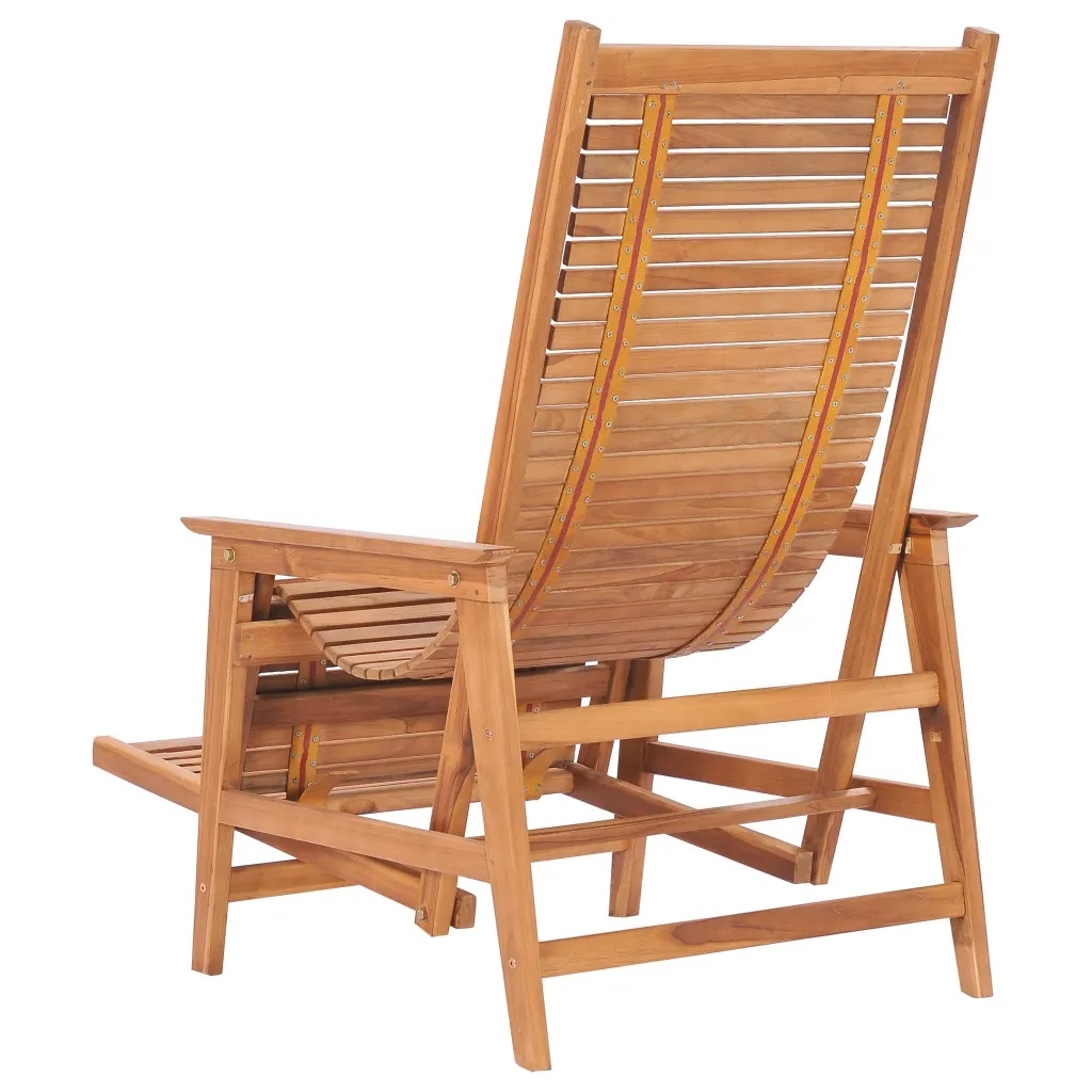 Chaise longue de jardin avec repose-pied solide — vue 5