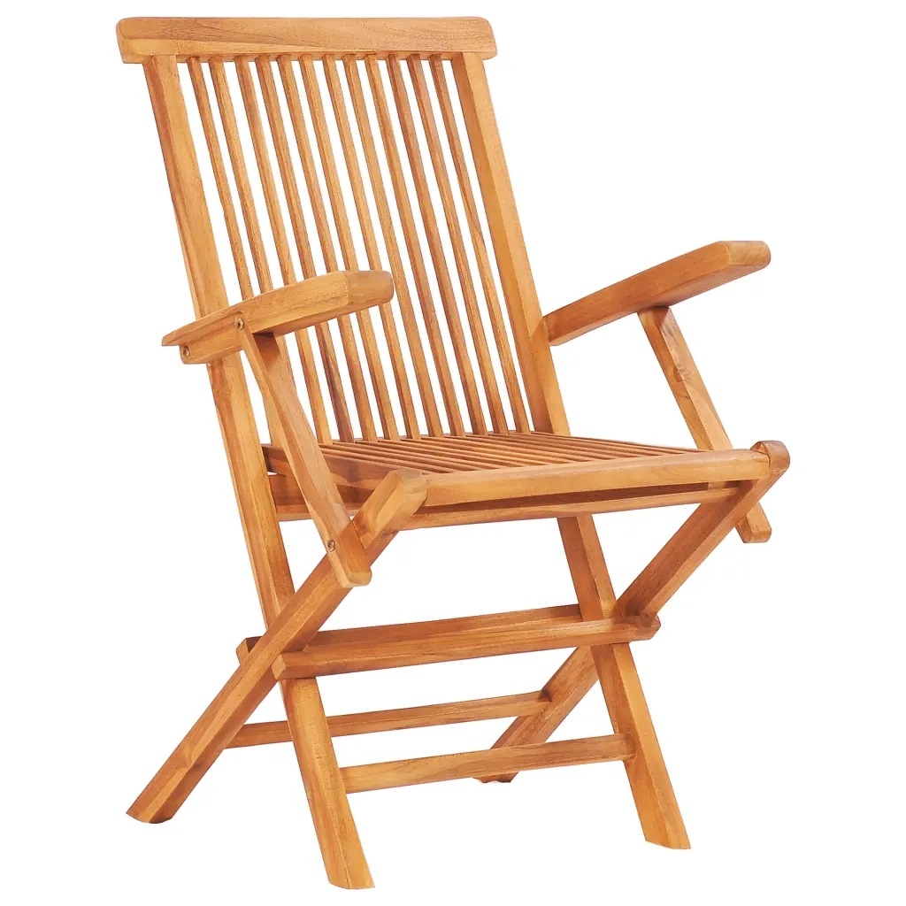 Salon de jardin pliable en teck — vue 6