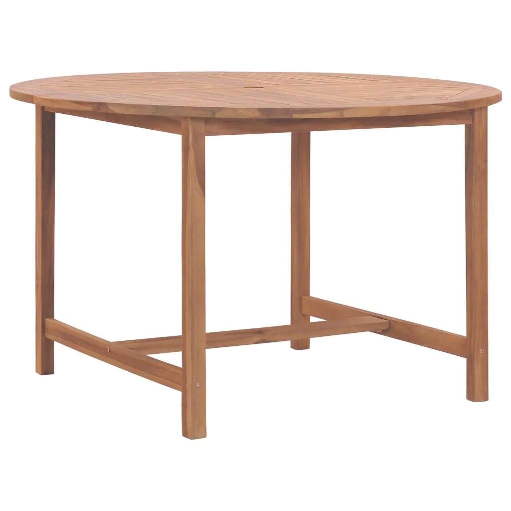 Table de jardin ronde en bois — vue 5
