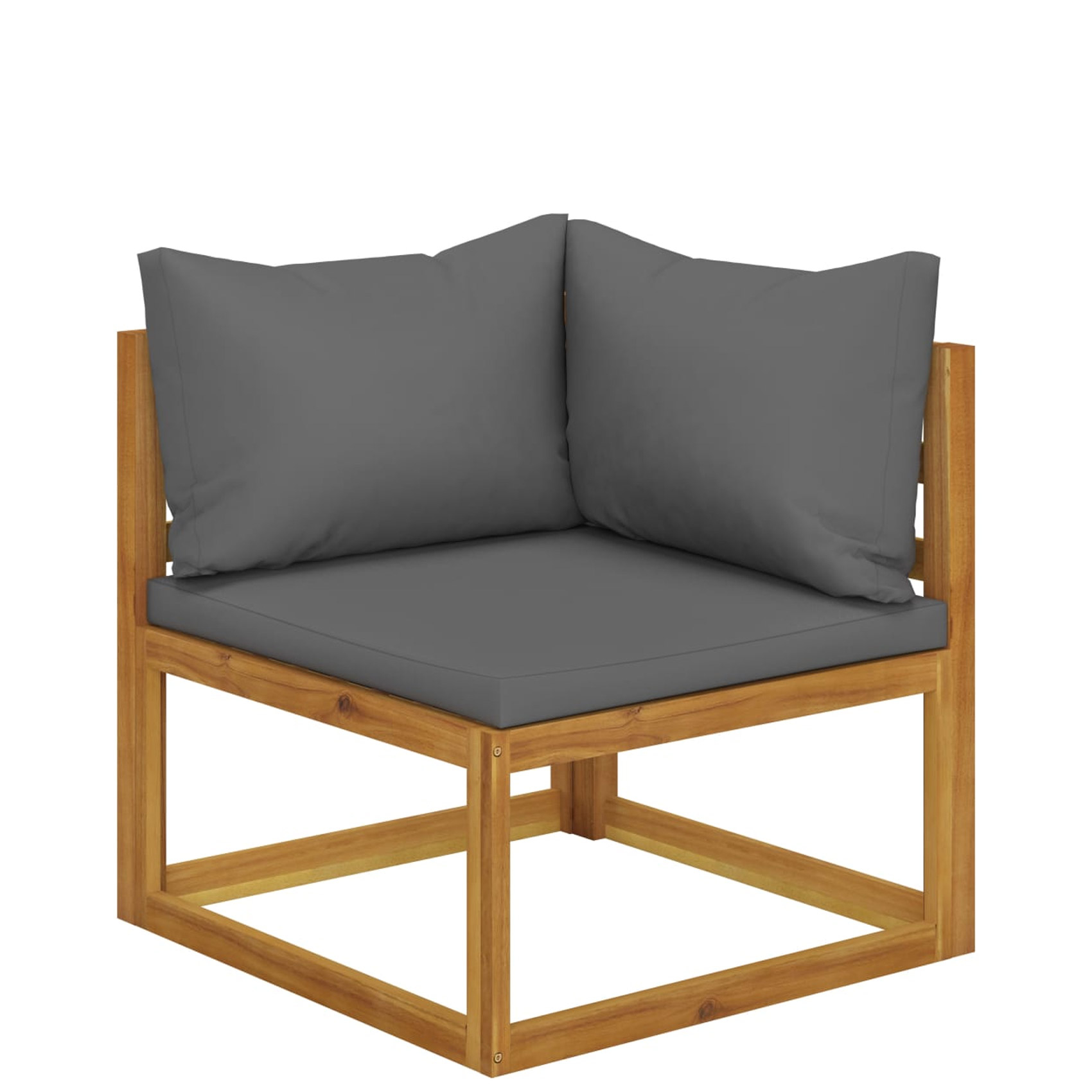 Salon de jardin 8 pcs en acacia avec coussin — vue 4