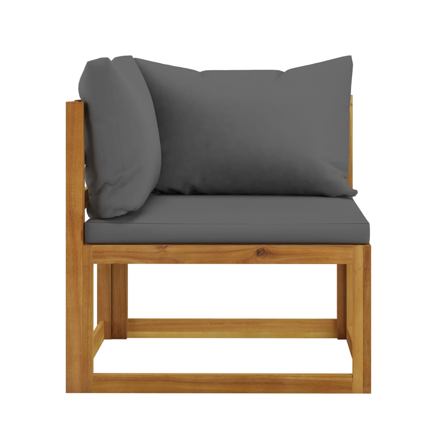 Salon de jardin 8 pcs en acacia avec coussin — vue 5
