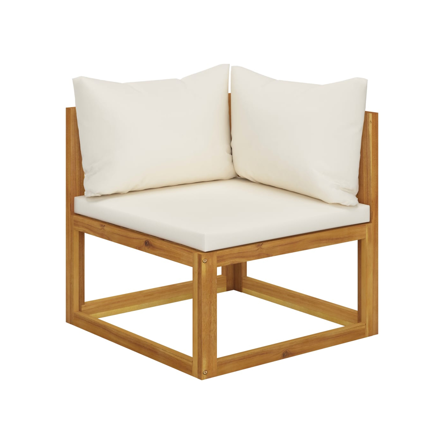 Salon de jardin 8 pcs en acacia avec coussin — vue 5
