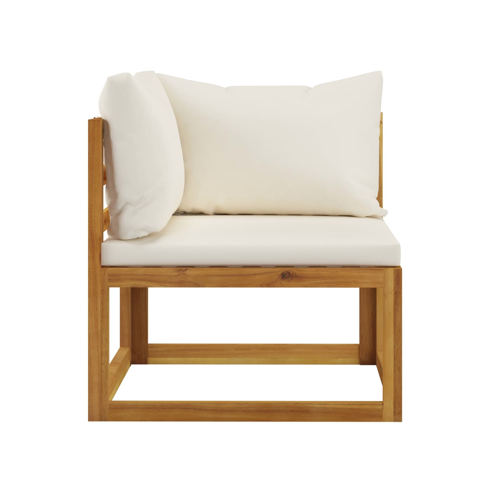 Salon de jardin 8 pcs en acacia avec coussin — vue 4