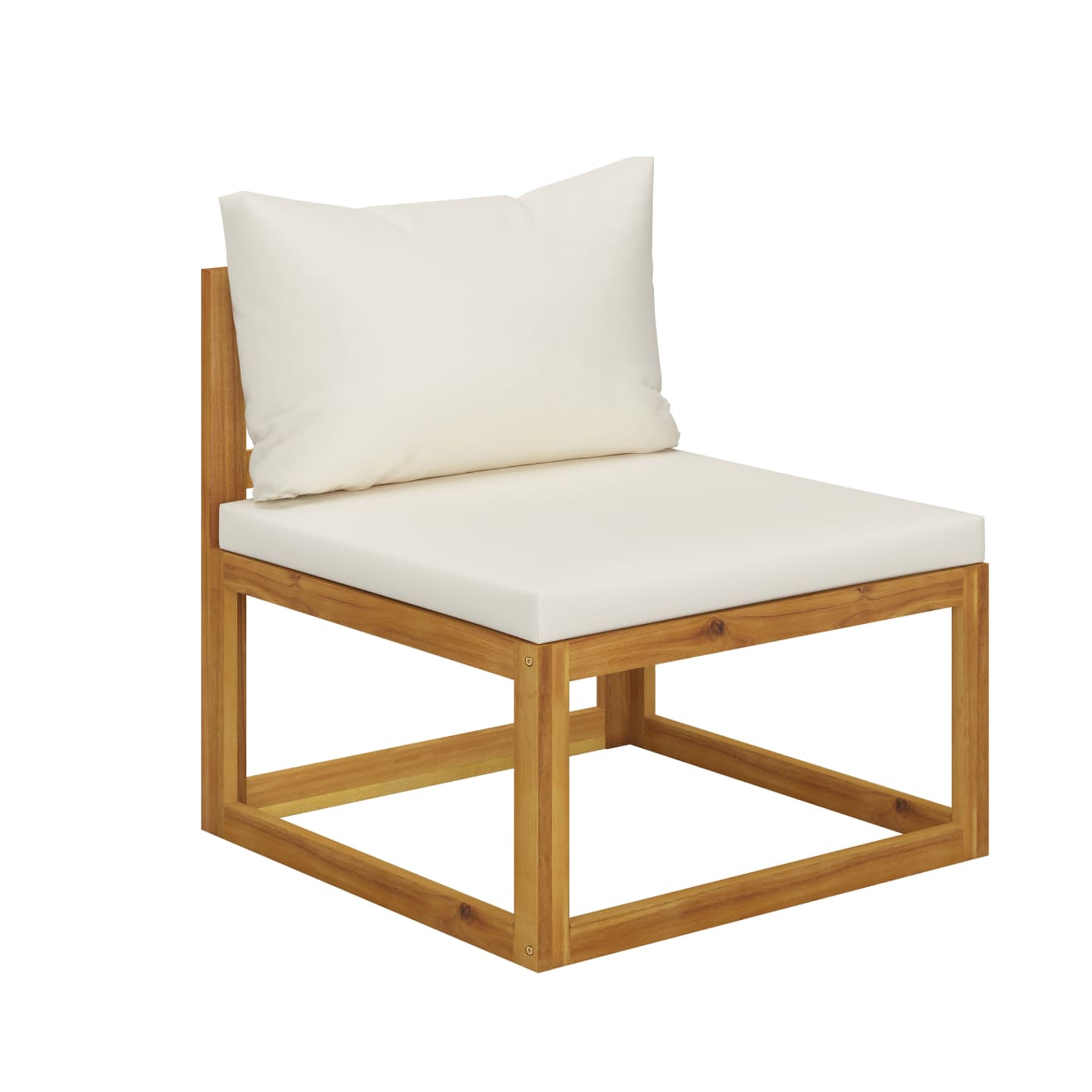 Salon de jardin 8 pcs en acacia avec coussin — vue 6