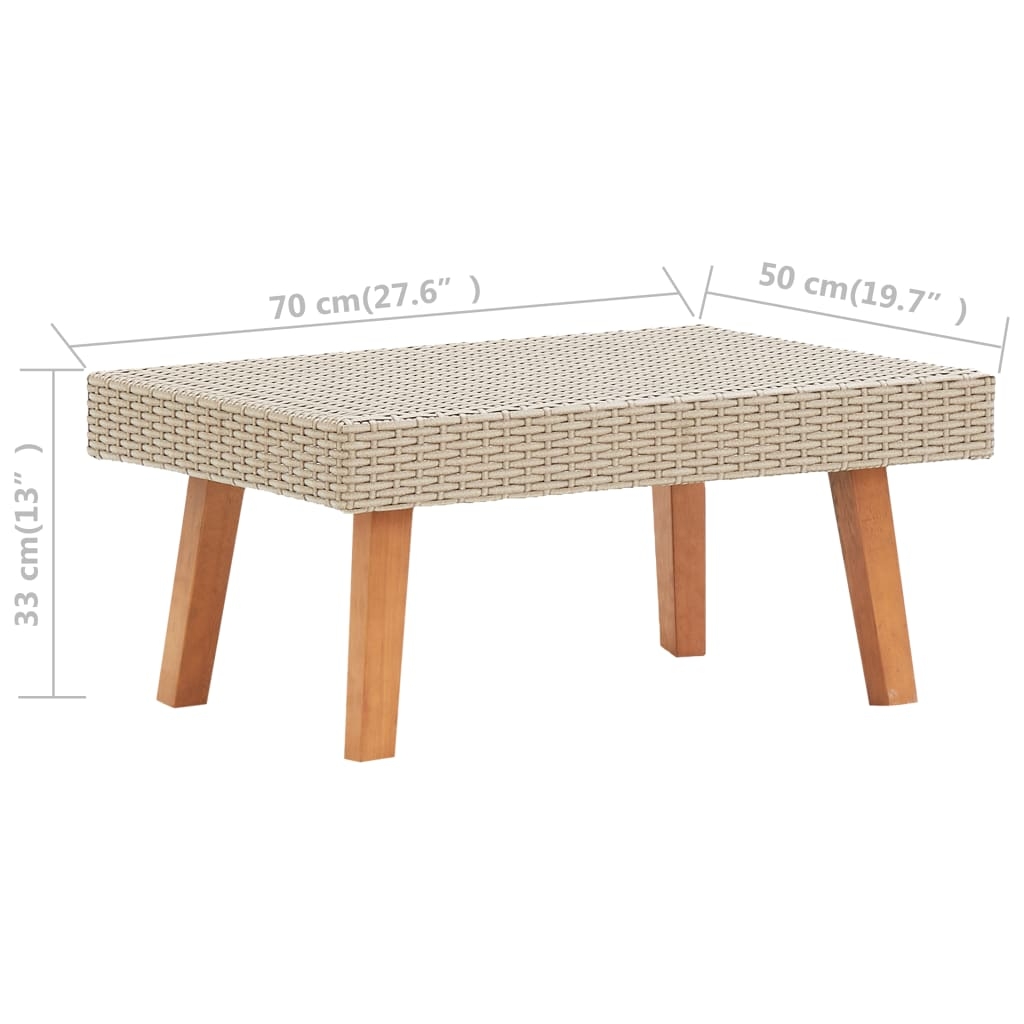 Table basse de jardin en résine tressée — vue 4