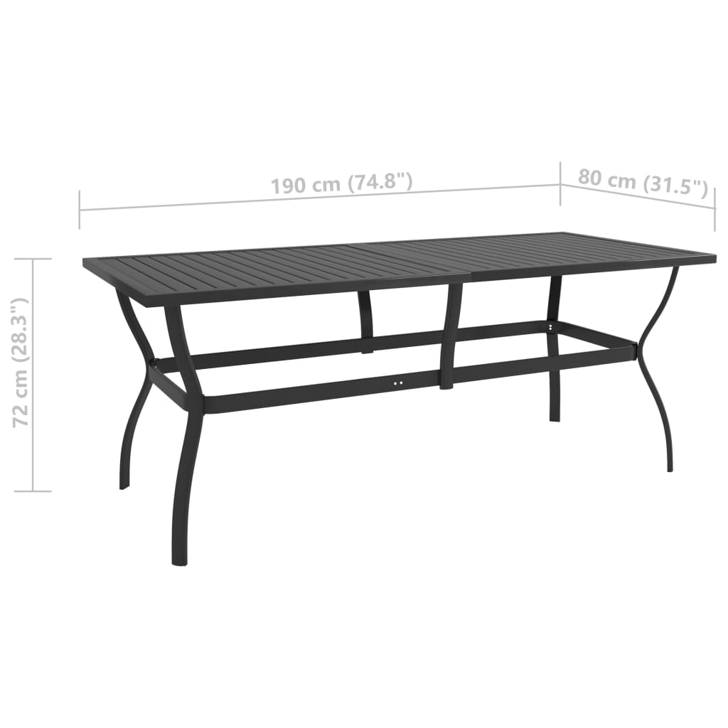 Table de jardin à lattes — vue 5