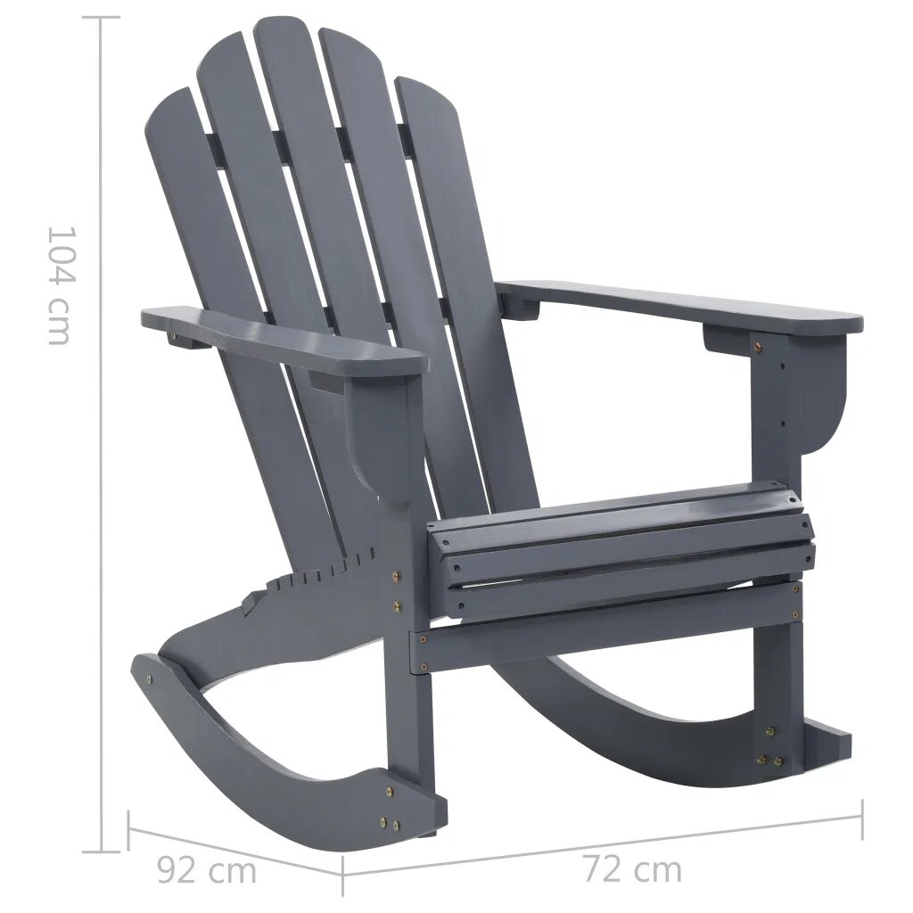 Rocking chair de jardin en bois — vue 5