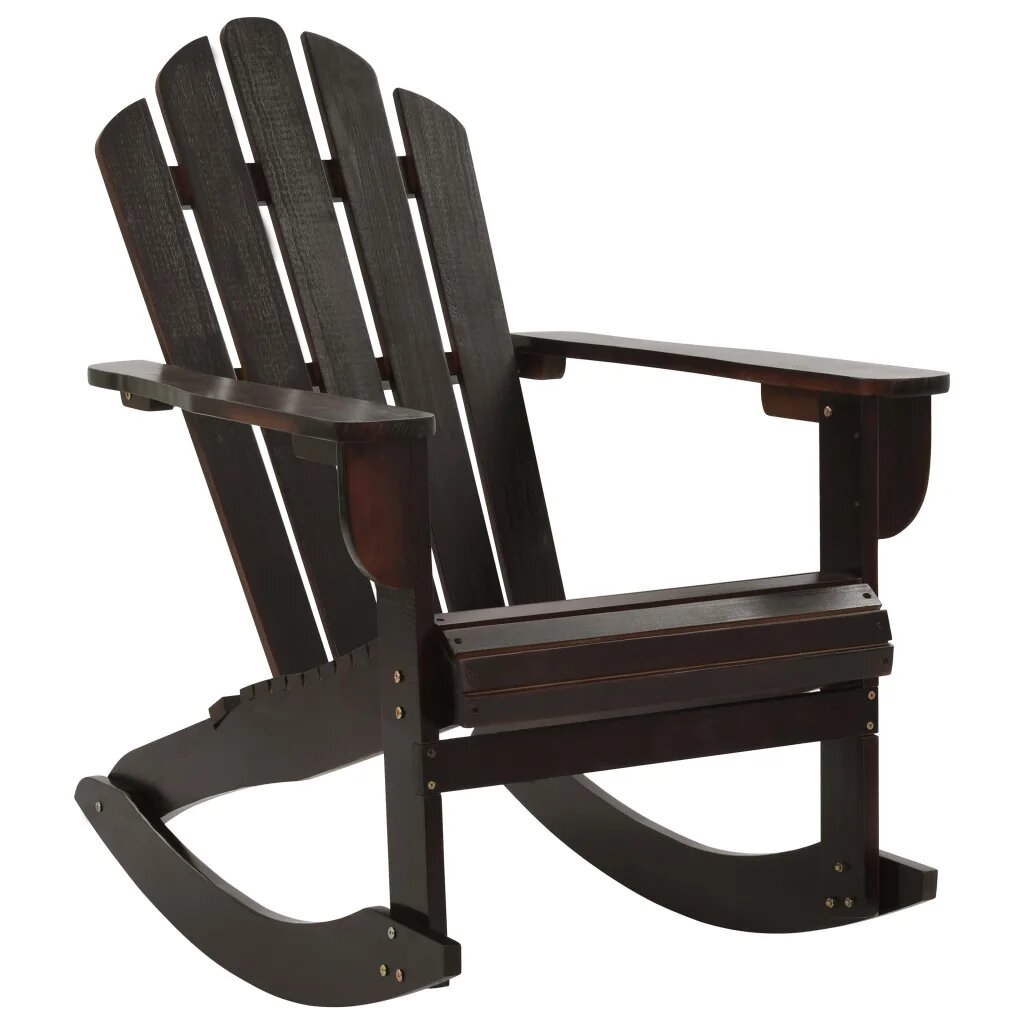 Rocking chair de jardin en bois — vue 6