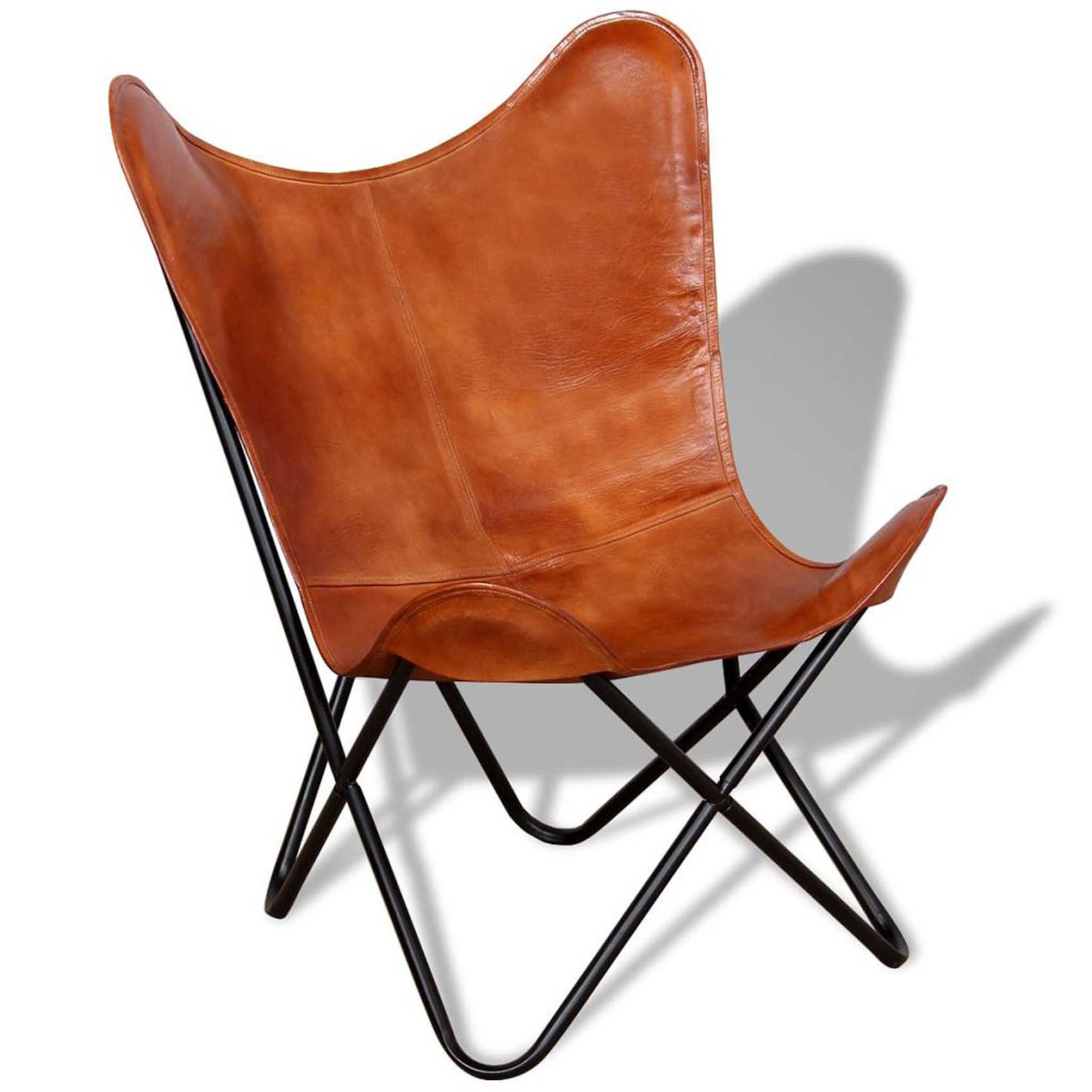 Chaise papillon en cuir — vue 3