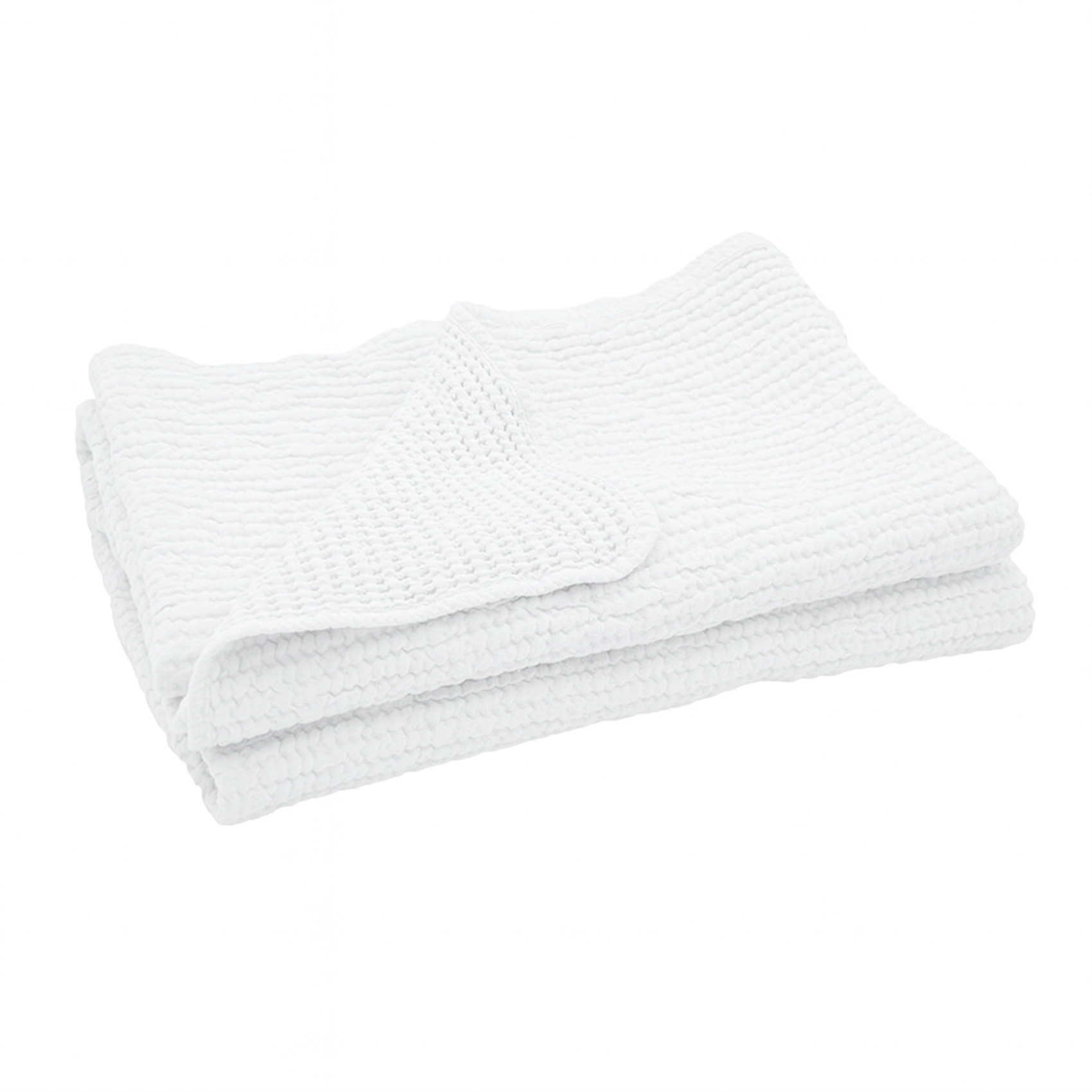 Plaid réversible en coton nid d'abeille — vue 5