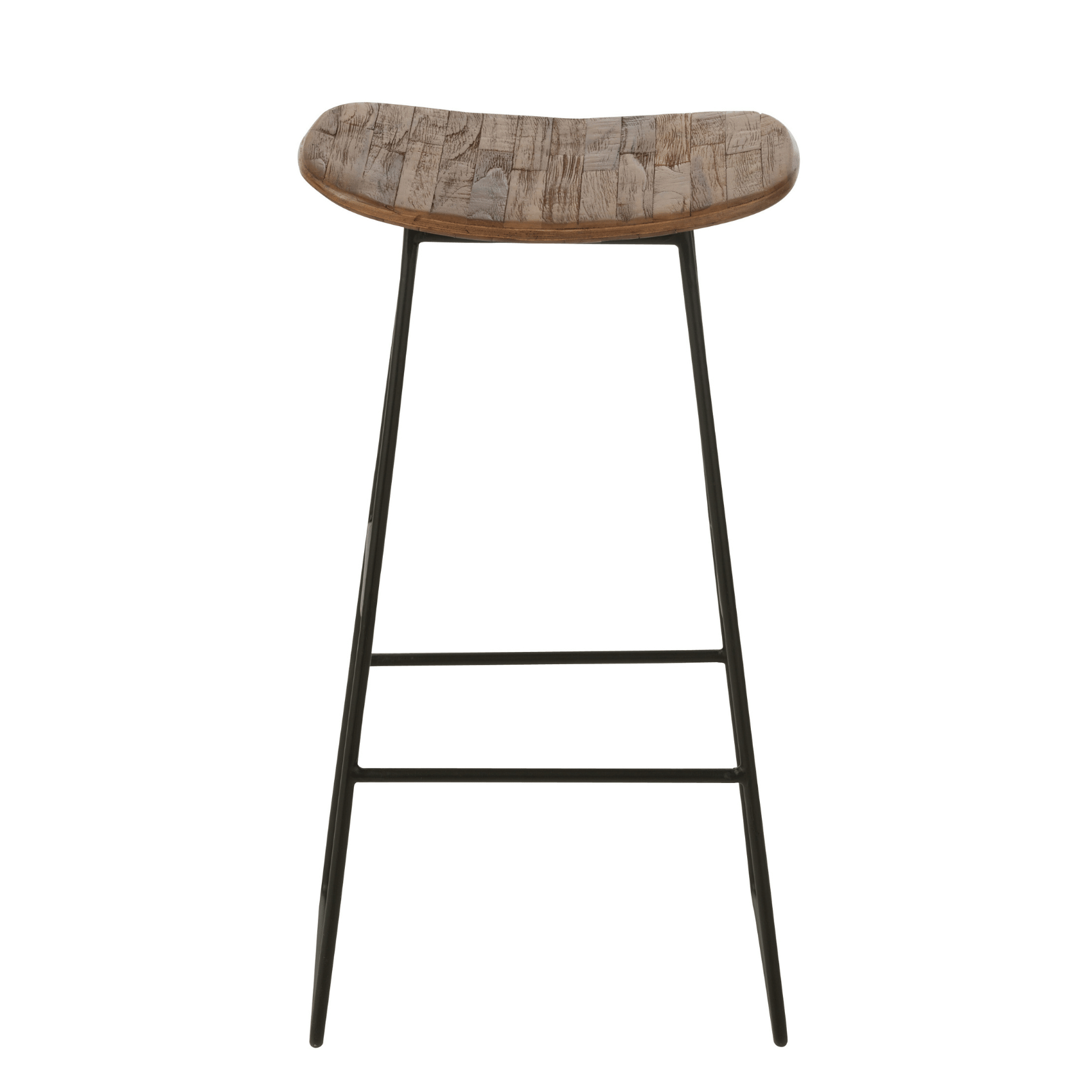Tabouret de bar en teck recyclé — vue 4