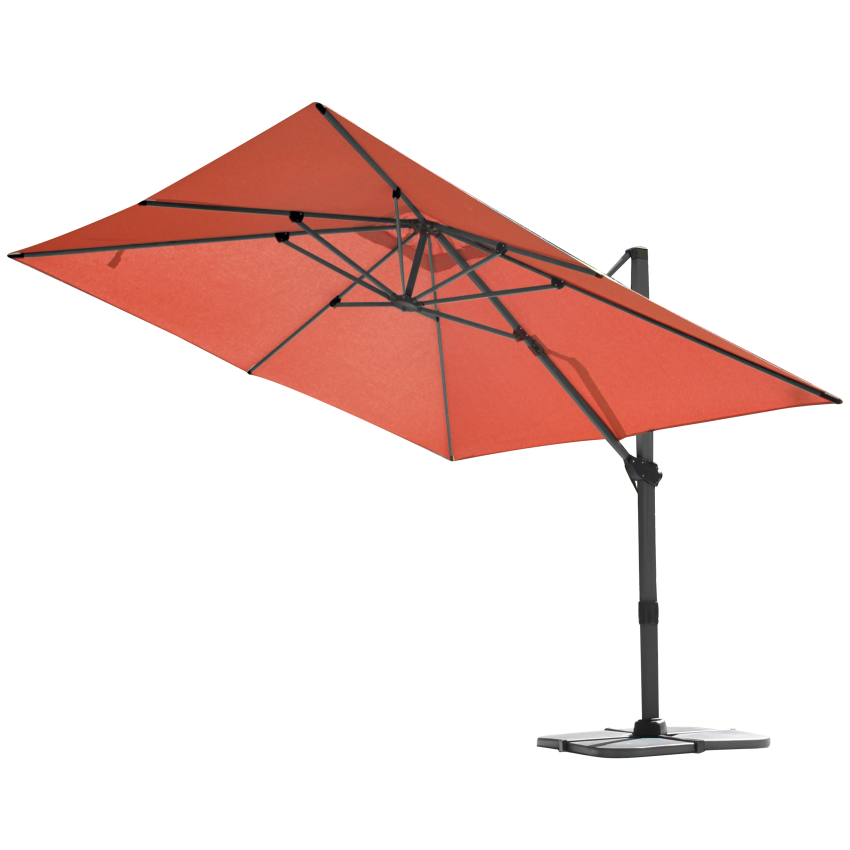 Grand parasol rectangulaire avec rotation 360°