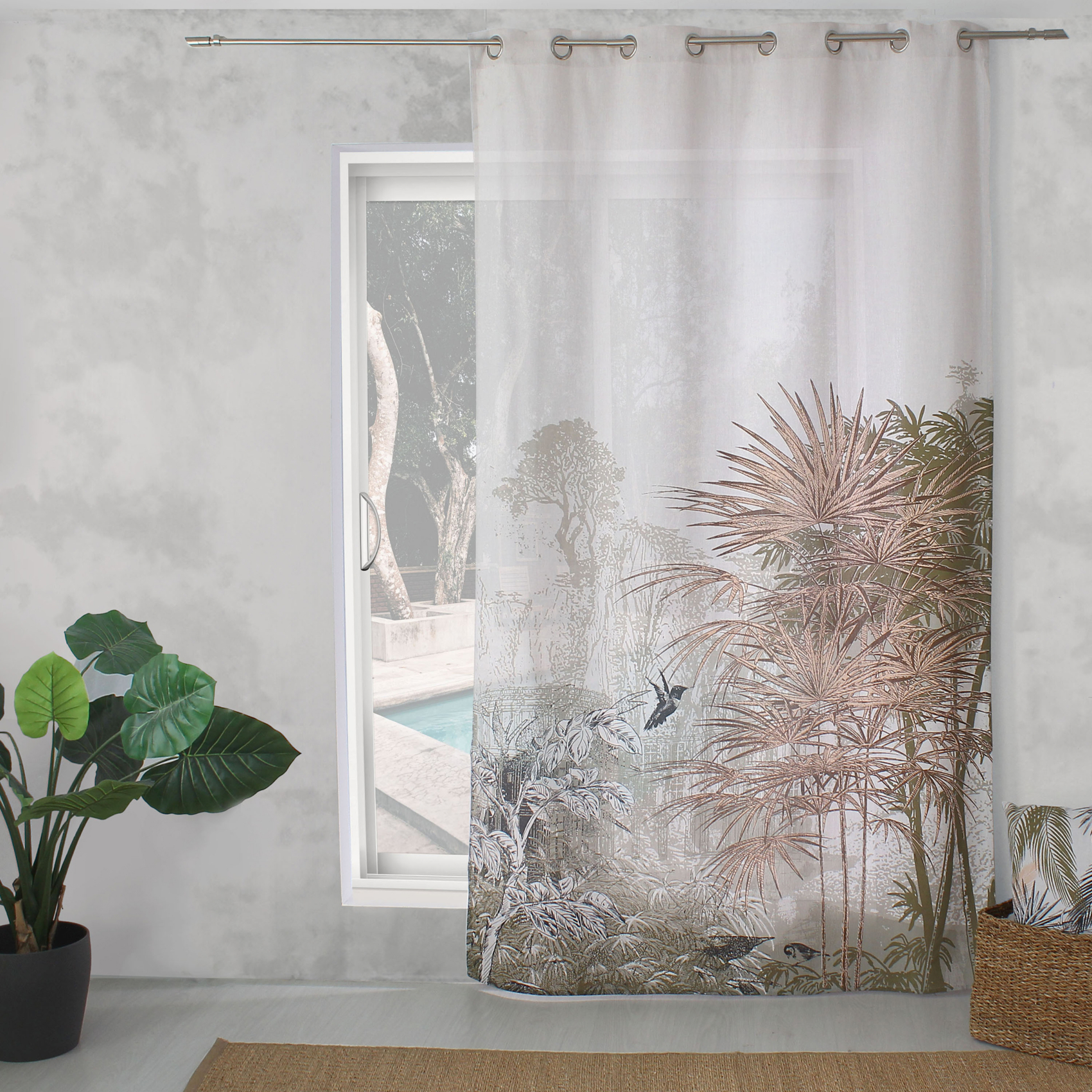 Tringle à Rideaux Extensible 78-198cm Noir - Pour Rideaux à Œillets Avec Supports Réglables