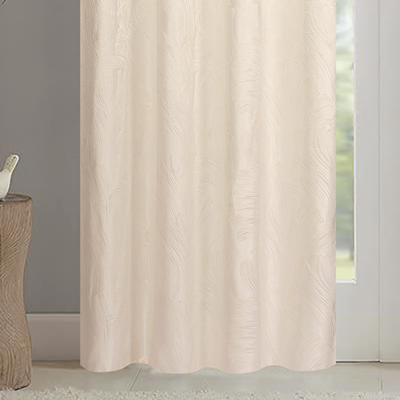 Paire de rideaux jacquard tissé abstrait avec relief — vue 4