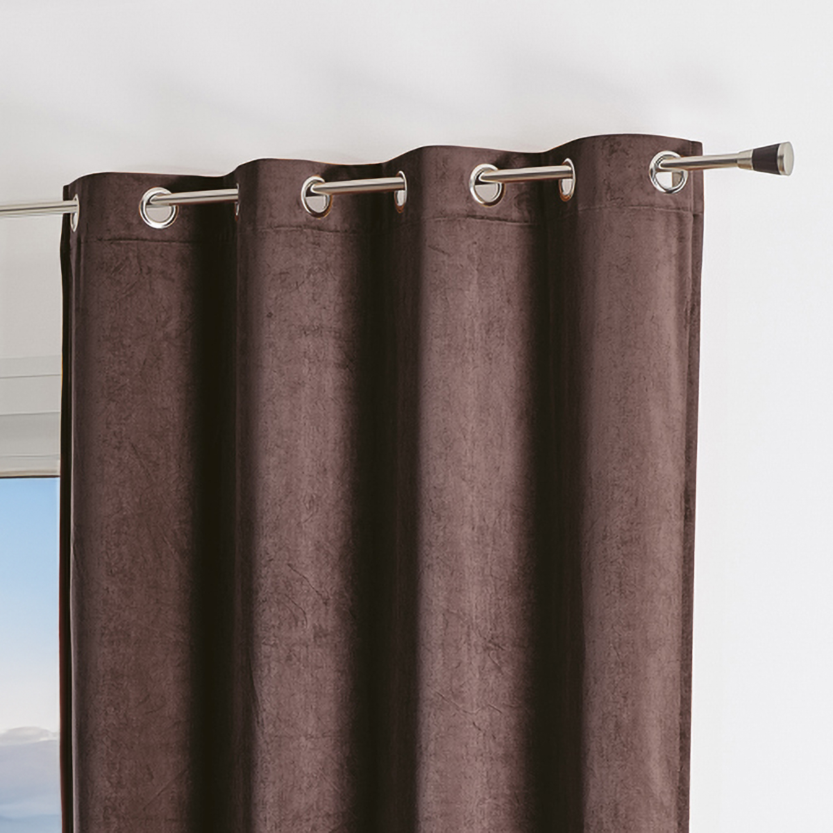 Rideau uni effet daim — vue 6