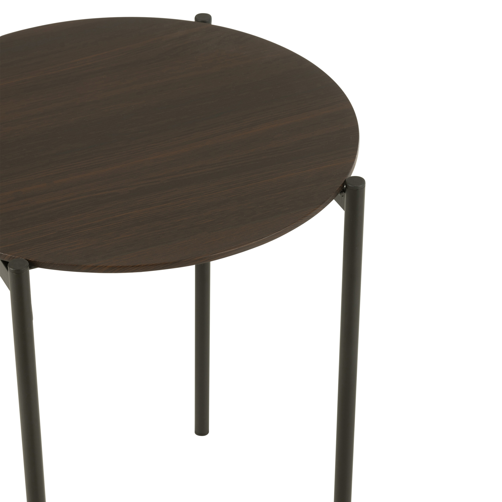 Ensemble de 2 tables gigognes rondes en bois et métal — vue 4