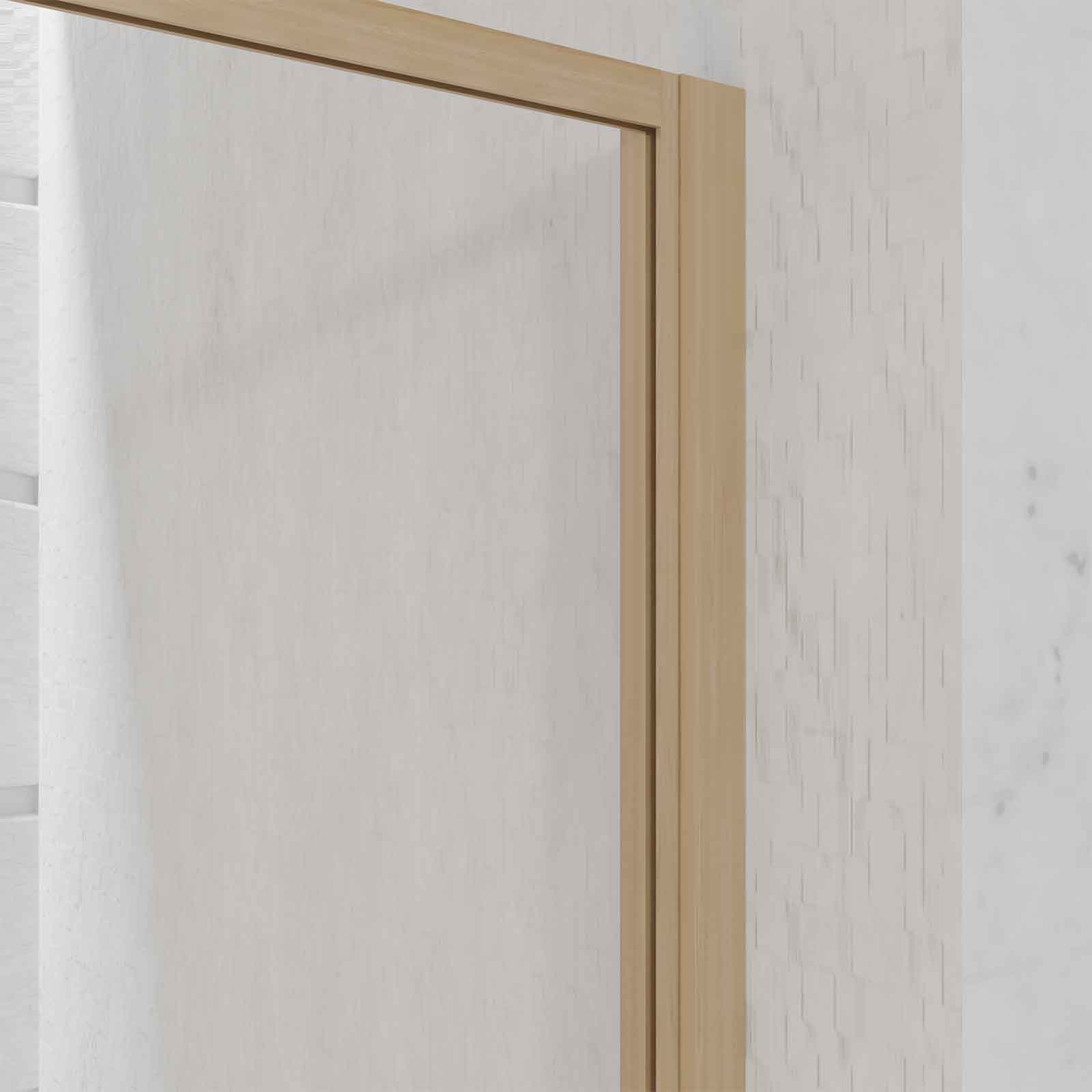 Paroi de douche en verre trempé effet bois — vue 3