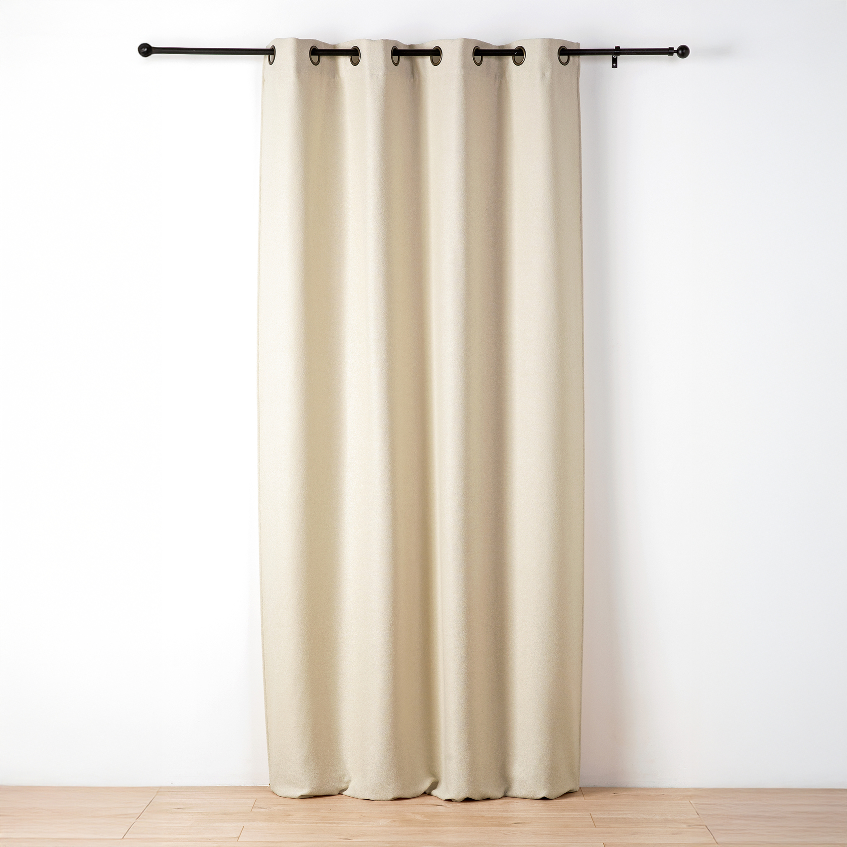 Rideau uni texturé effet bouclé