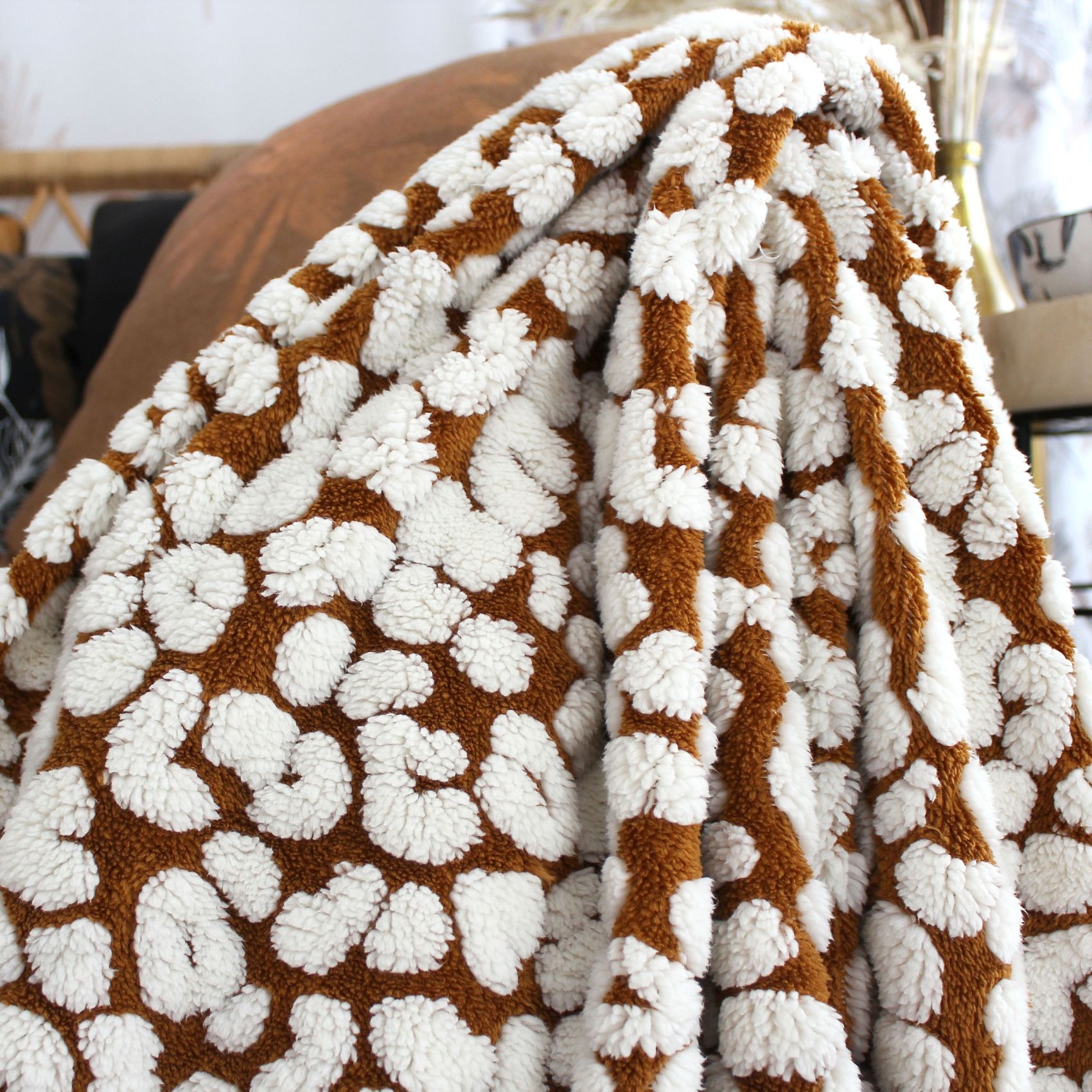 Plaid jacquard à motif léopard — vue 4