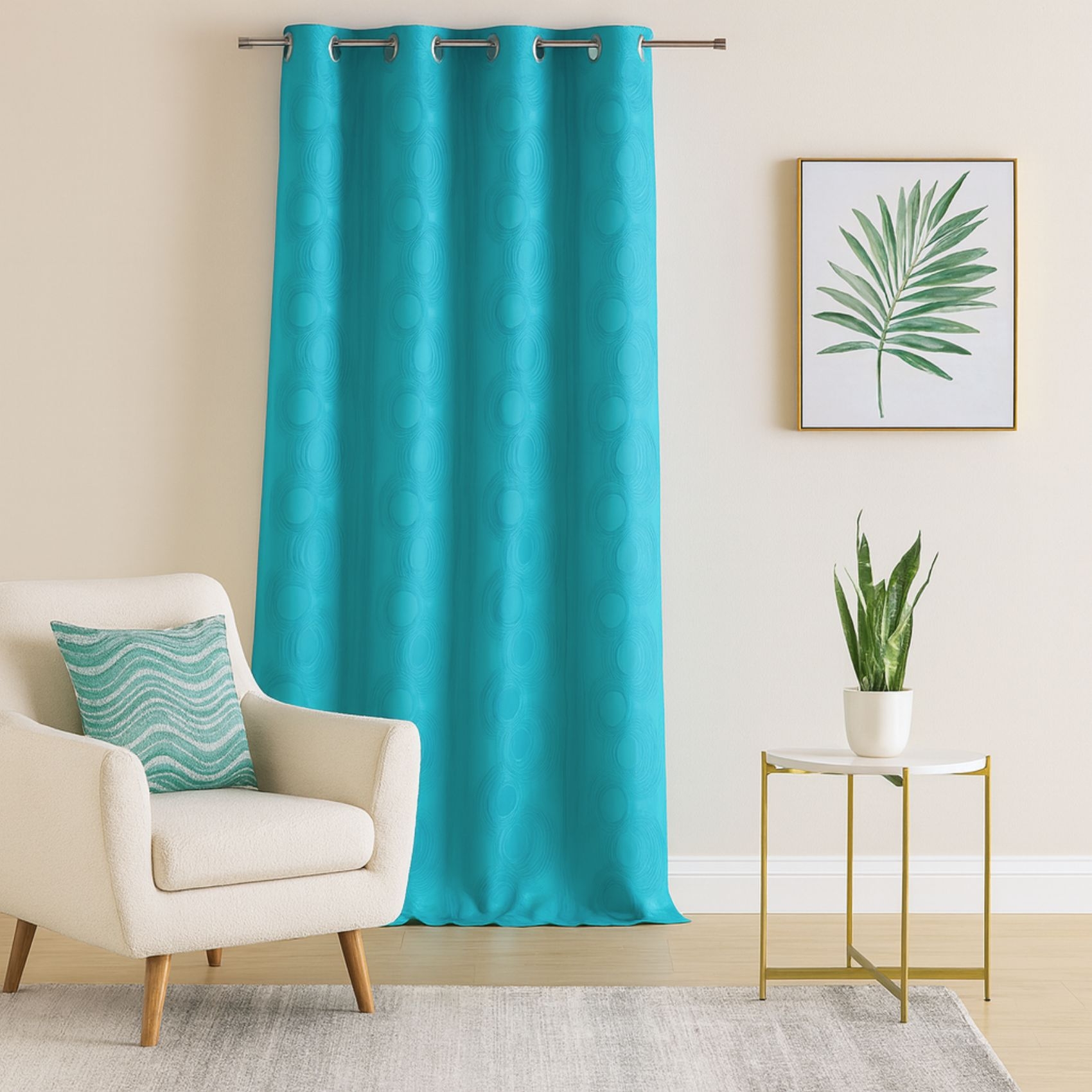 Rideau jacquard print Cercle Design — vue 5