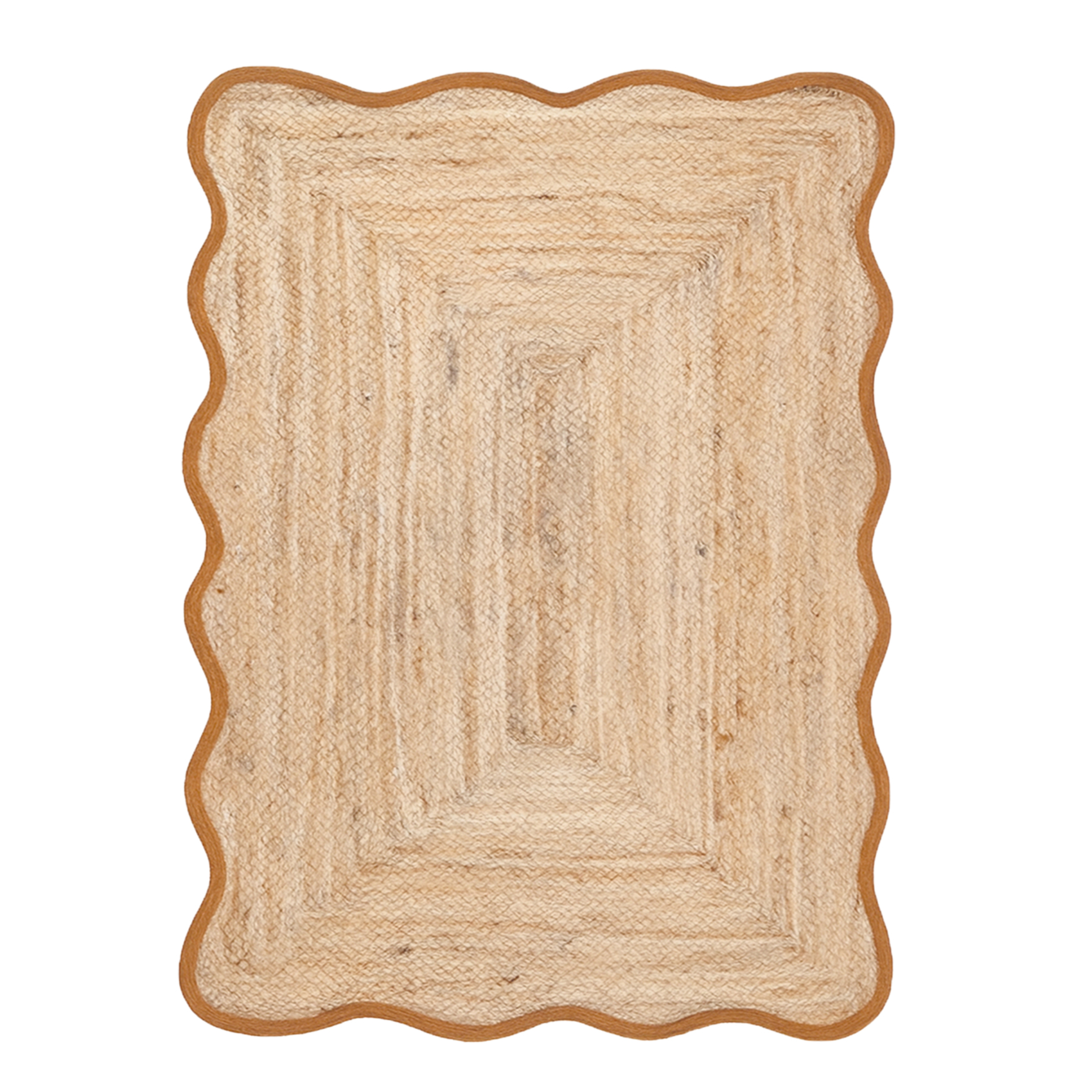 Tapis de salon tressé avec finition ondulée — vue 6