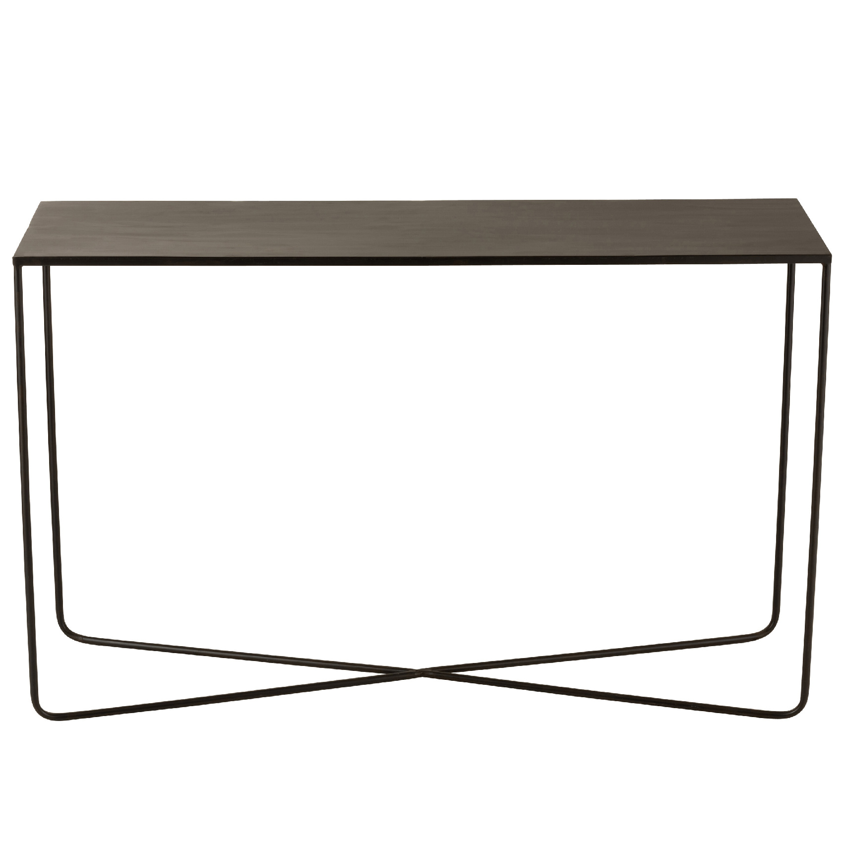 Console rectangulaire en métal avec pied en croix — vue 6
