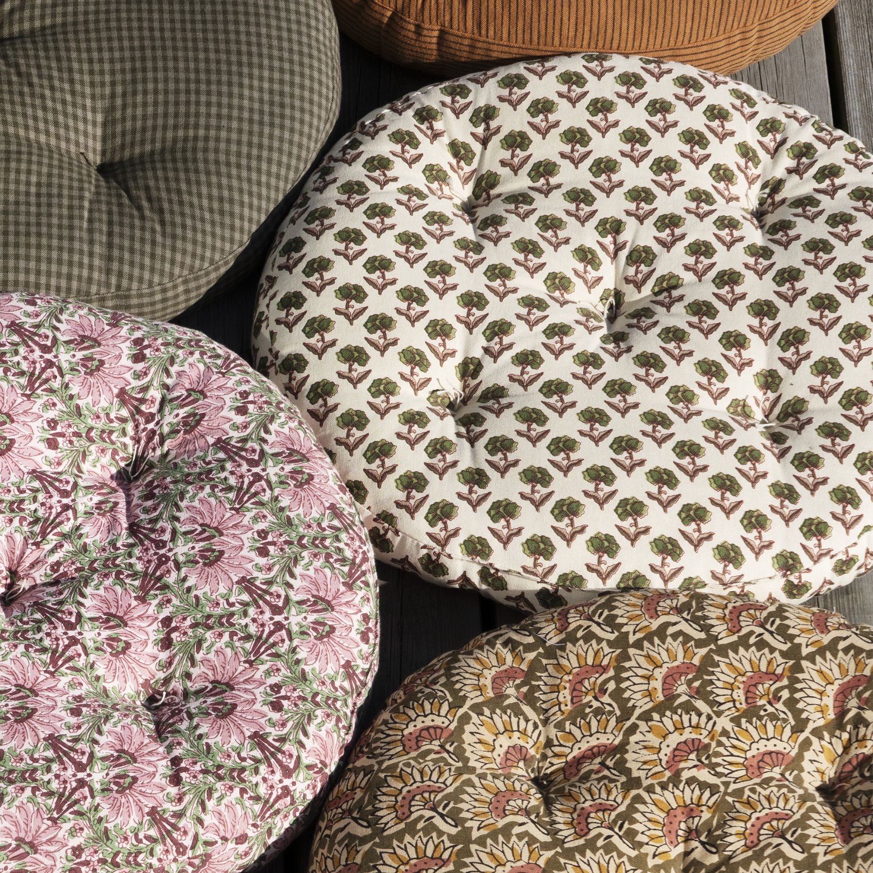 Galette de chaise ronde 100% coton végétal MADAM STOLTZ — vue 3