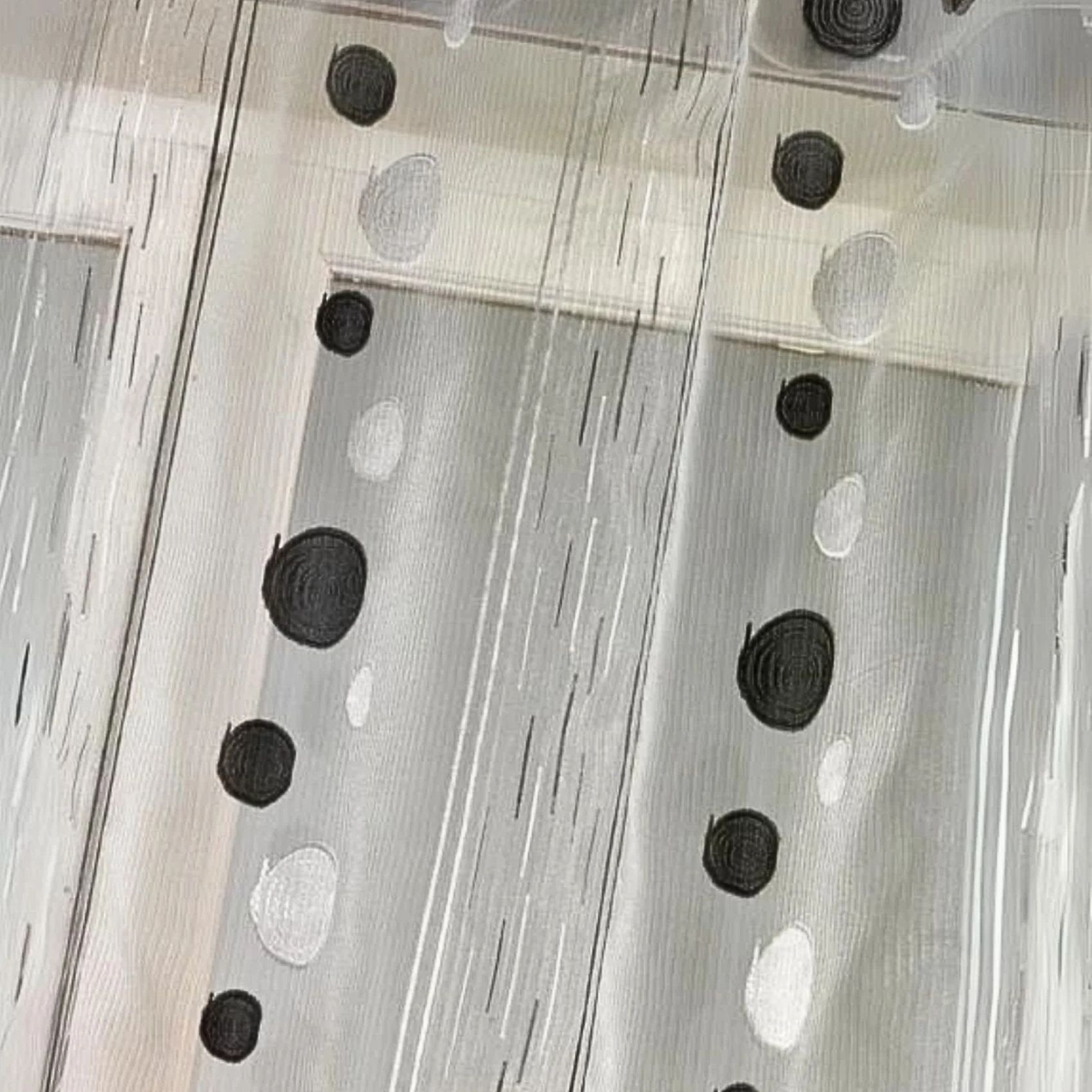 Voilage organza fils coupés motif ronds — vue 3