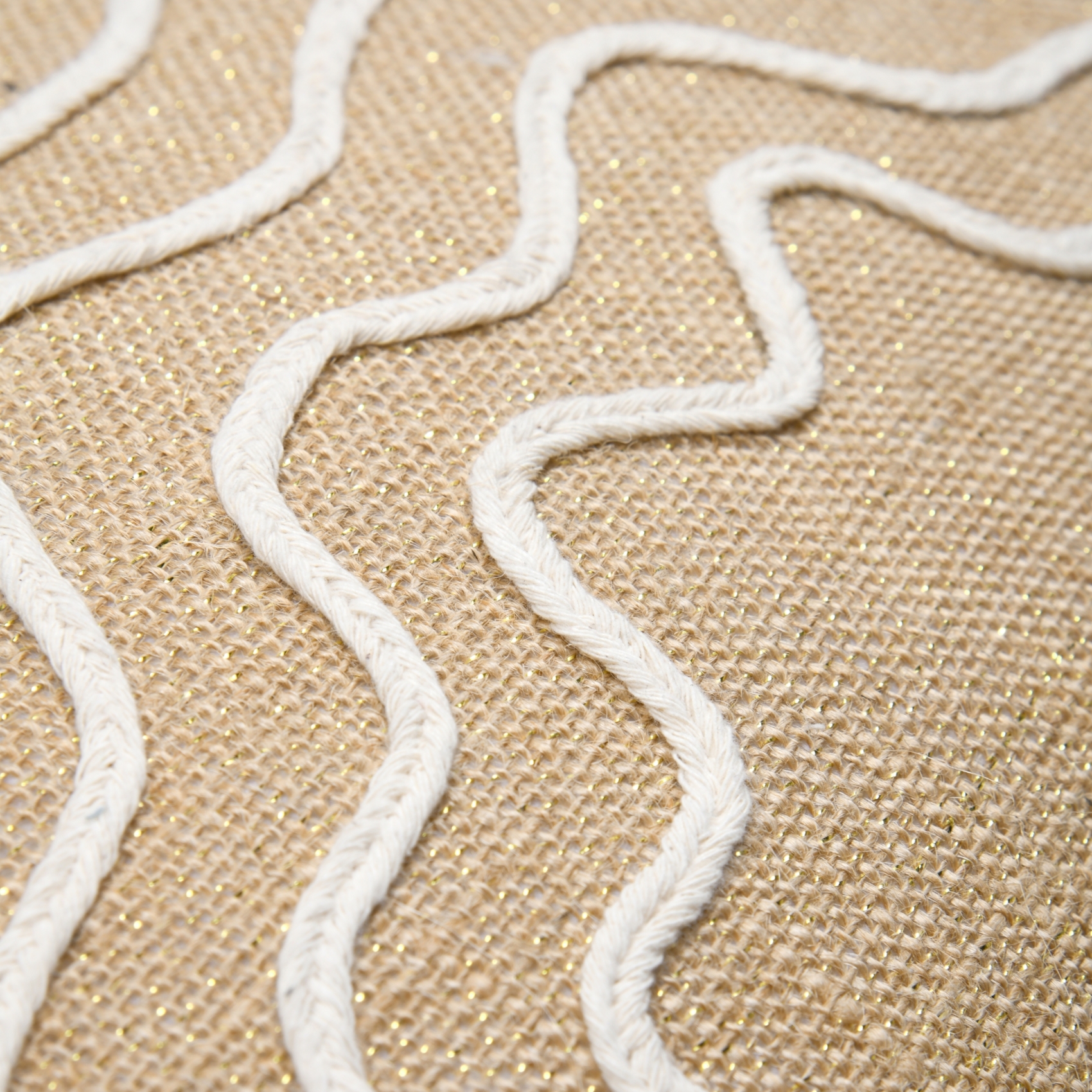 Coussin beige  rectangulaire avec relief — vue 3