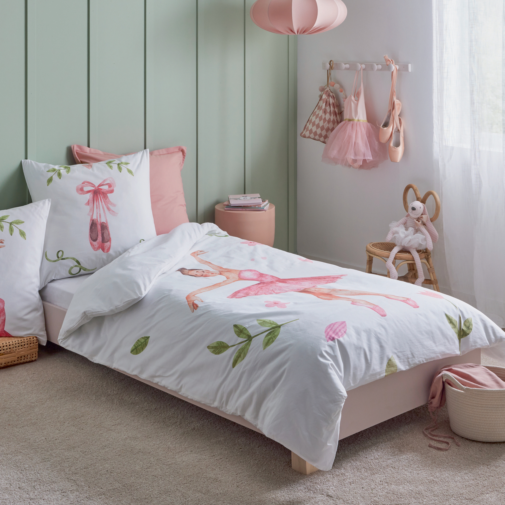 Housse de couette enfant percale de coton danseuse étoile — vue 4