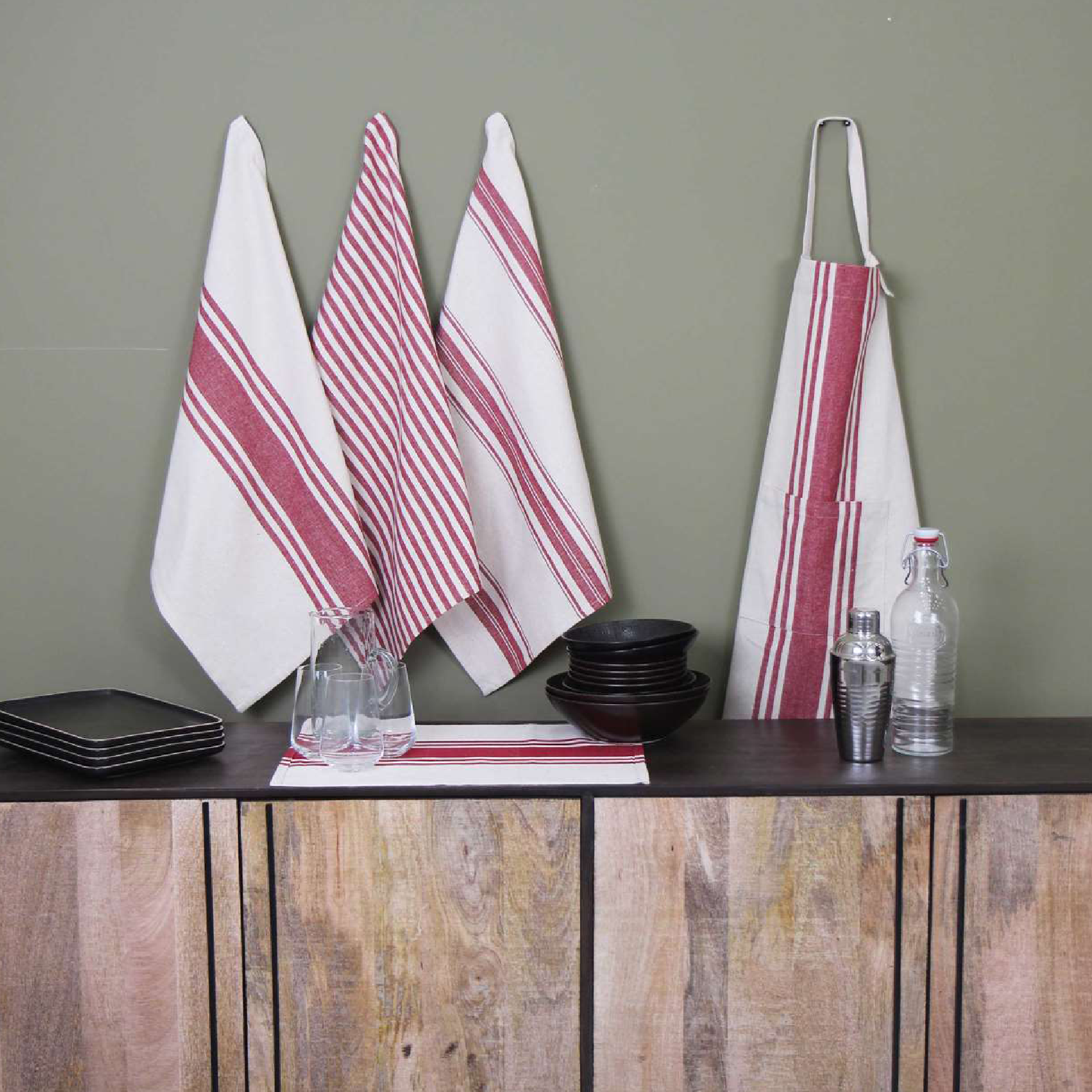 Lot de 3 torchons 100% coton lavé — vue 3