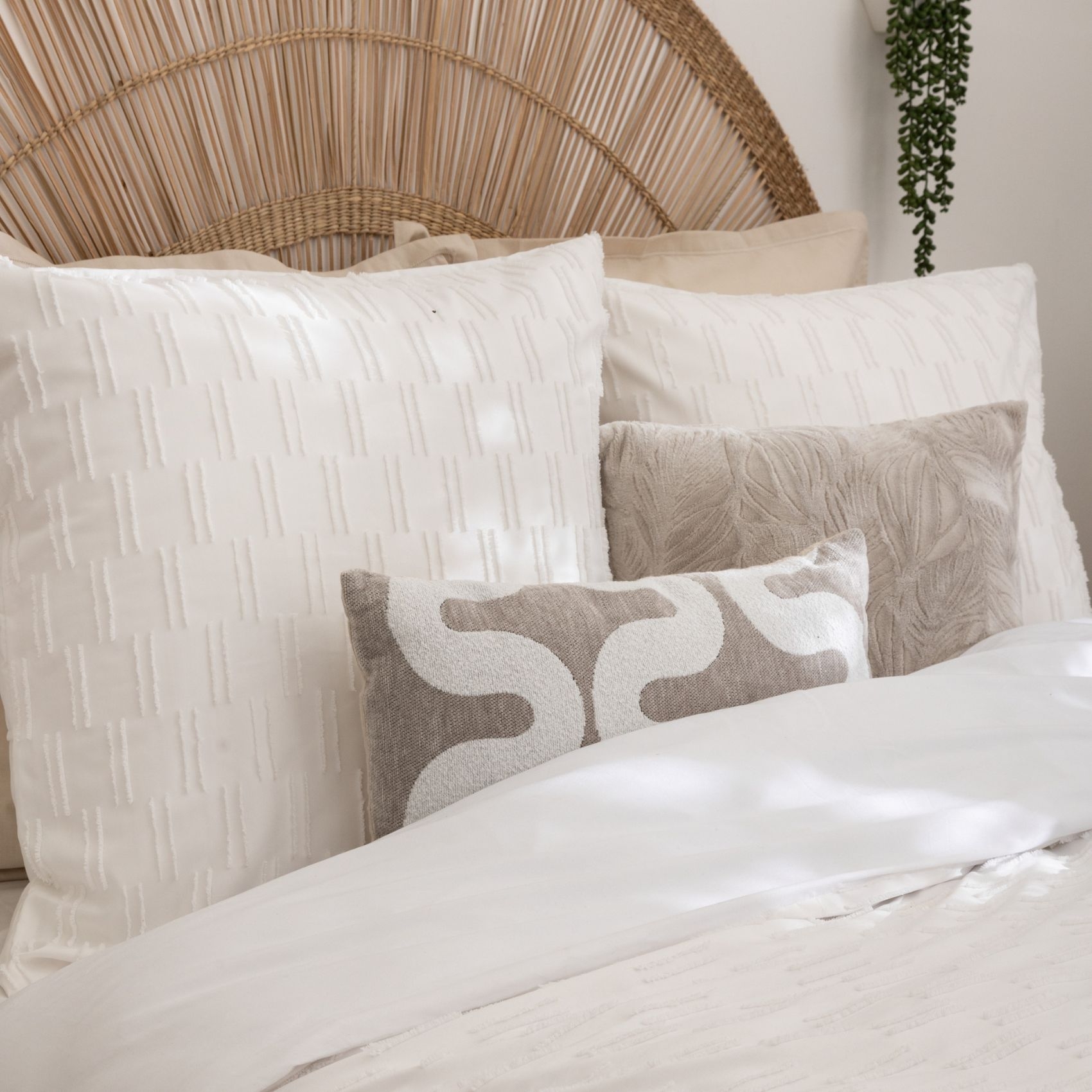 Parure de lit Jacquard motif fleur — vue 5