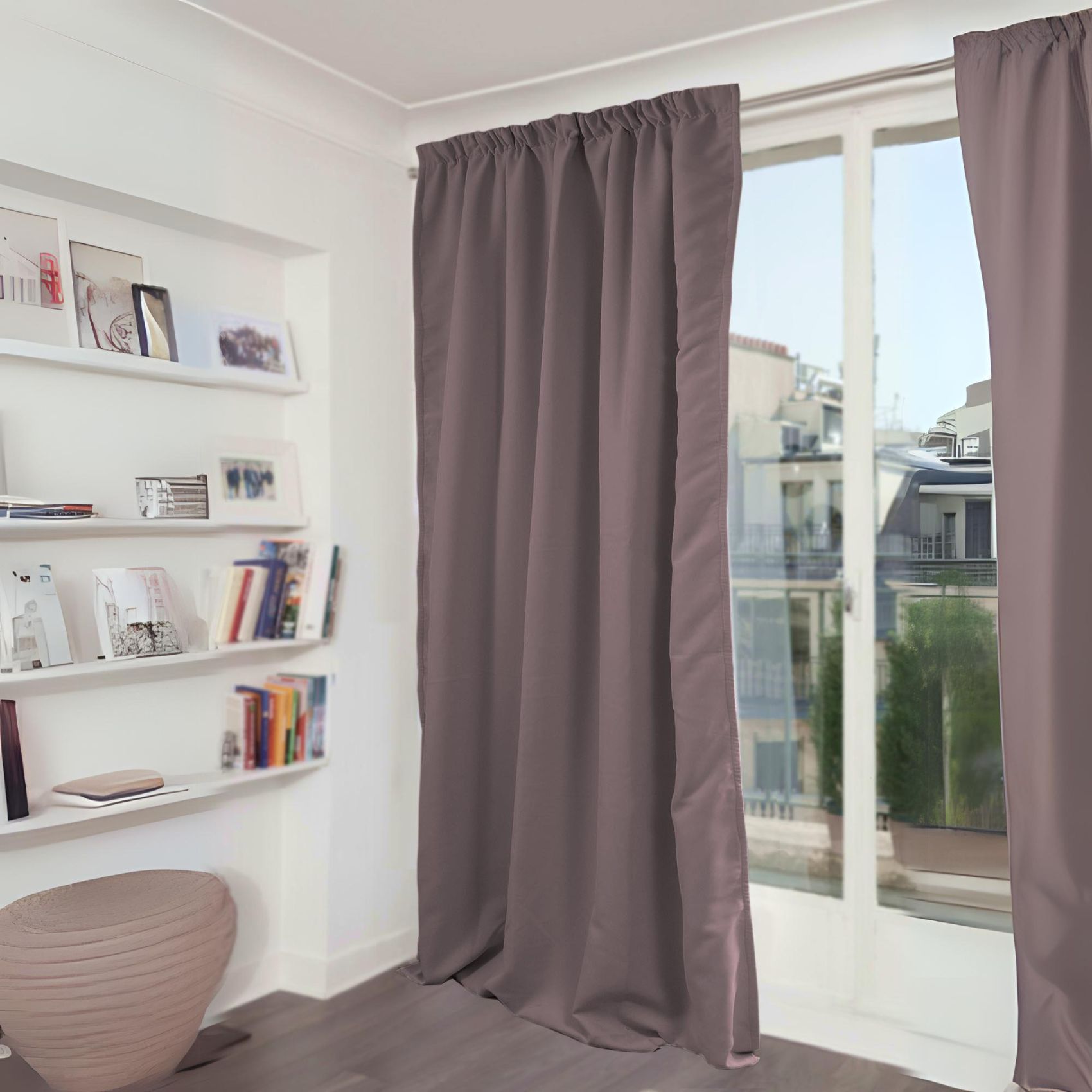 Rideau Phonique Occultant et Thermique MOONDREAM galon fronceur