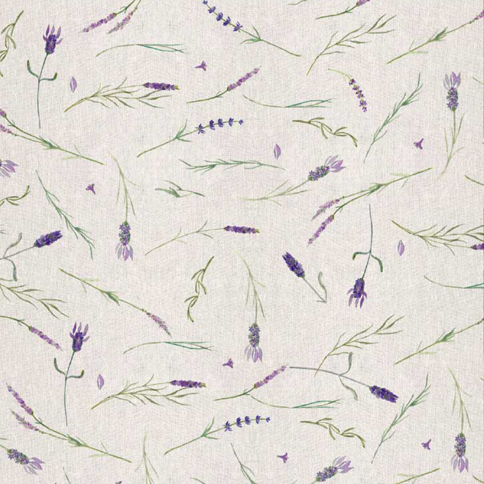 Nappe ronde en coton enduit anti-tache motif lavande — vue 3