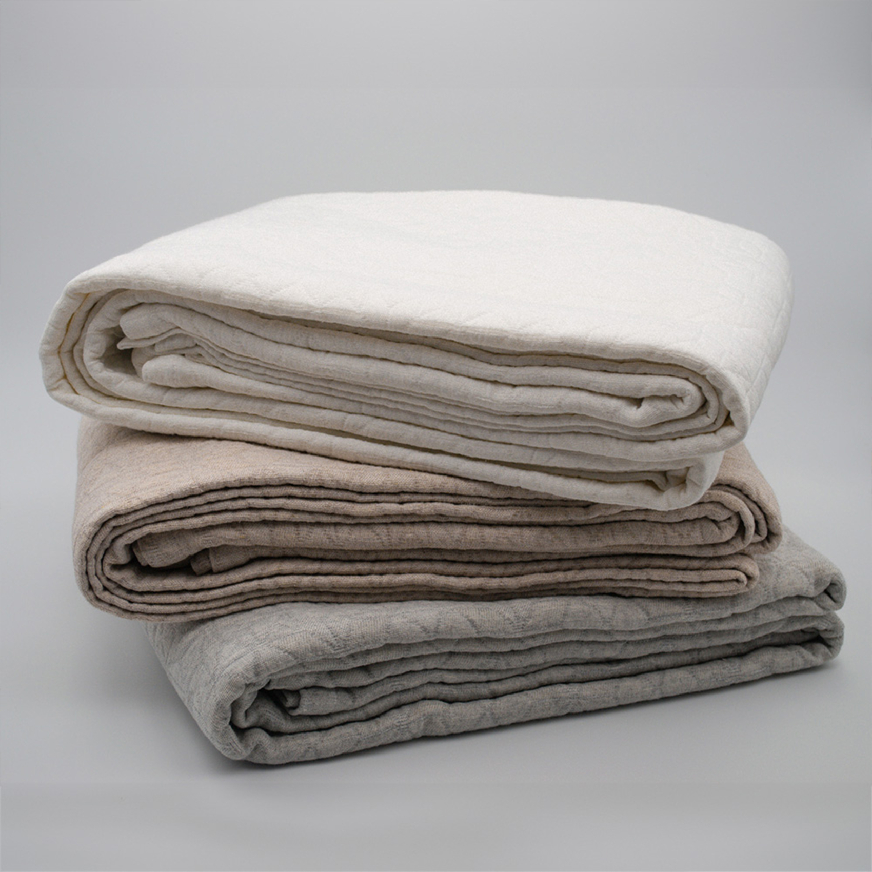 Dessus de lit matelassé en polycoton relief texturé — vue 3