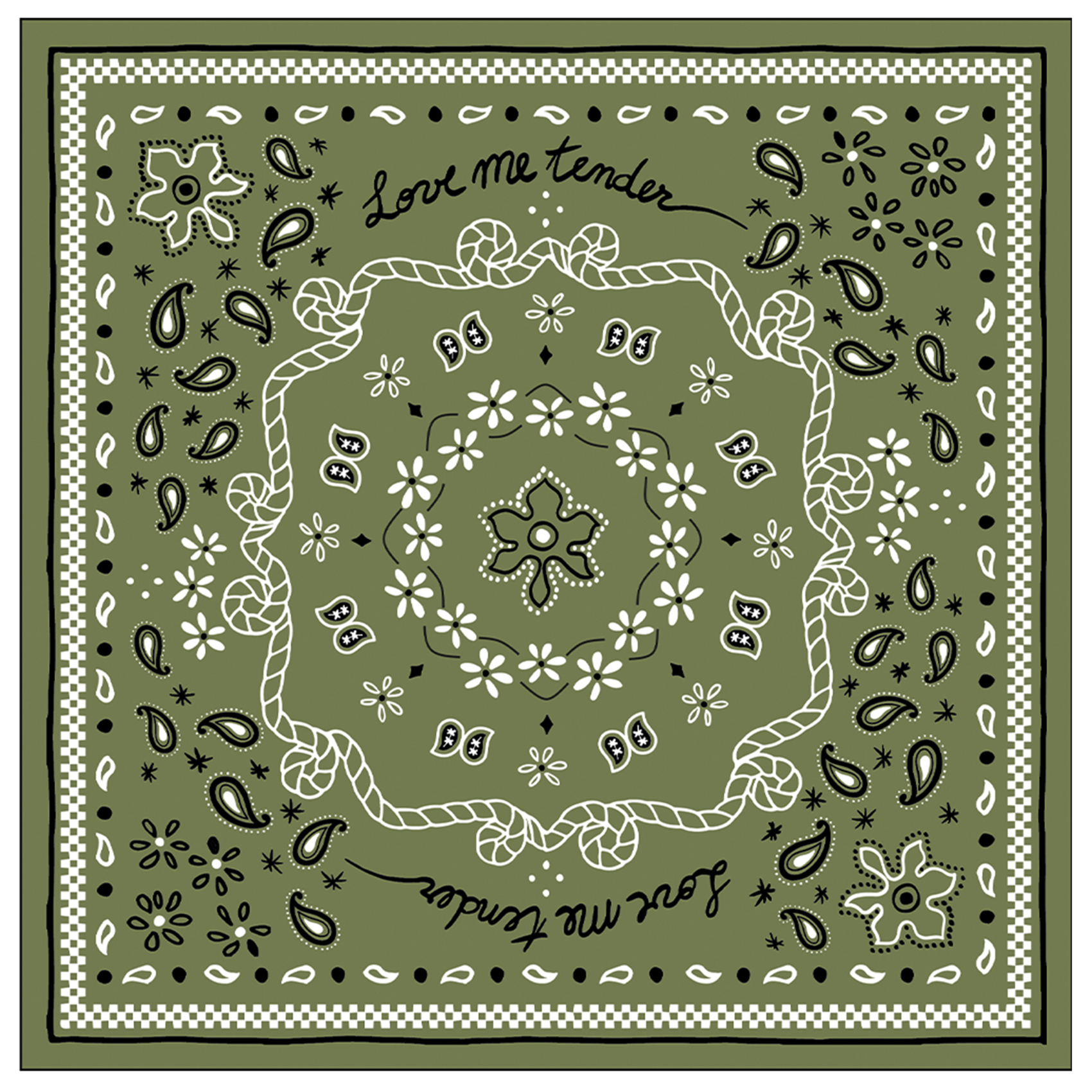 Lot de 20 serviettes papier bandana