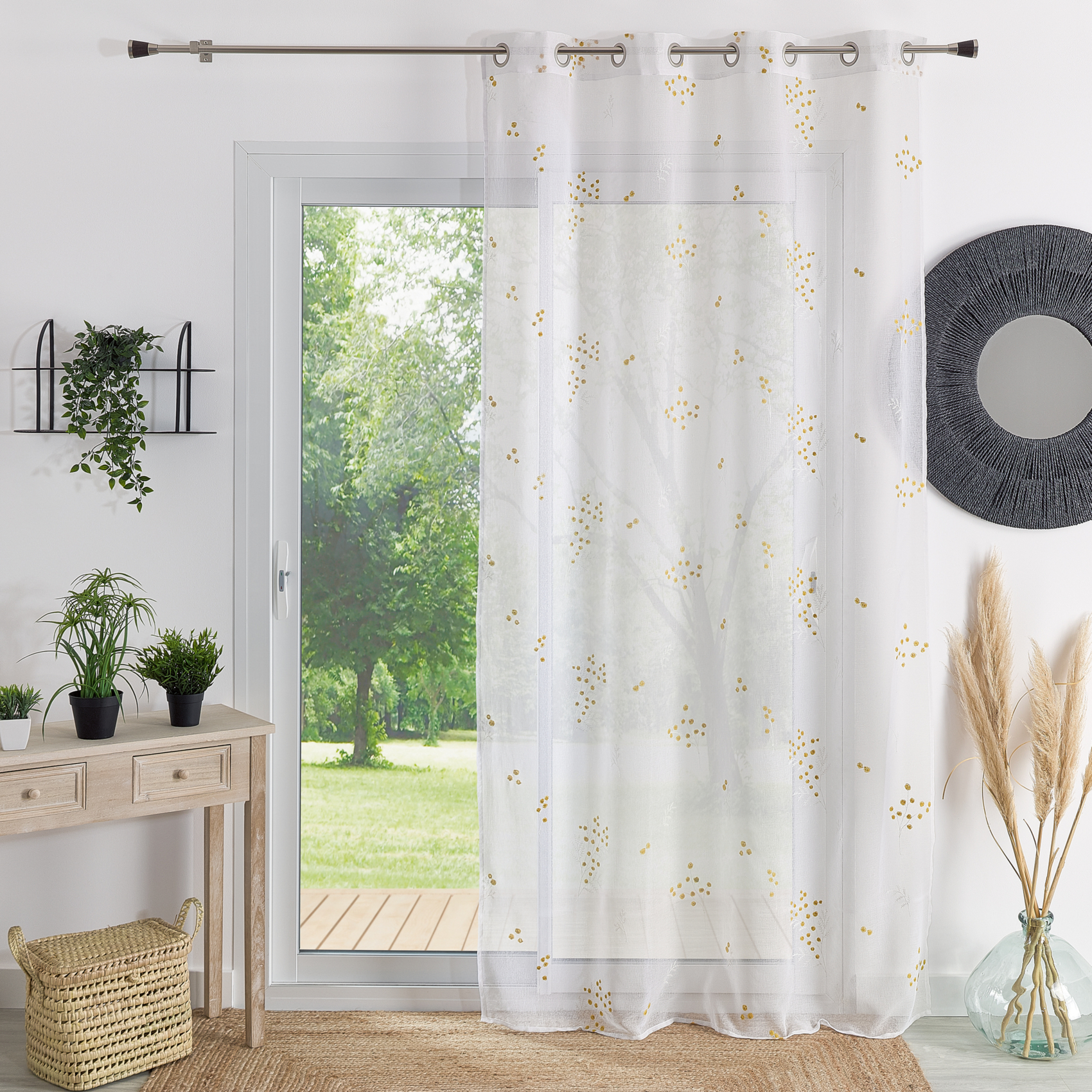 Voilage brodé d'un motif Mimosa — vue 5