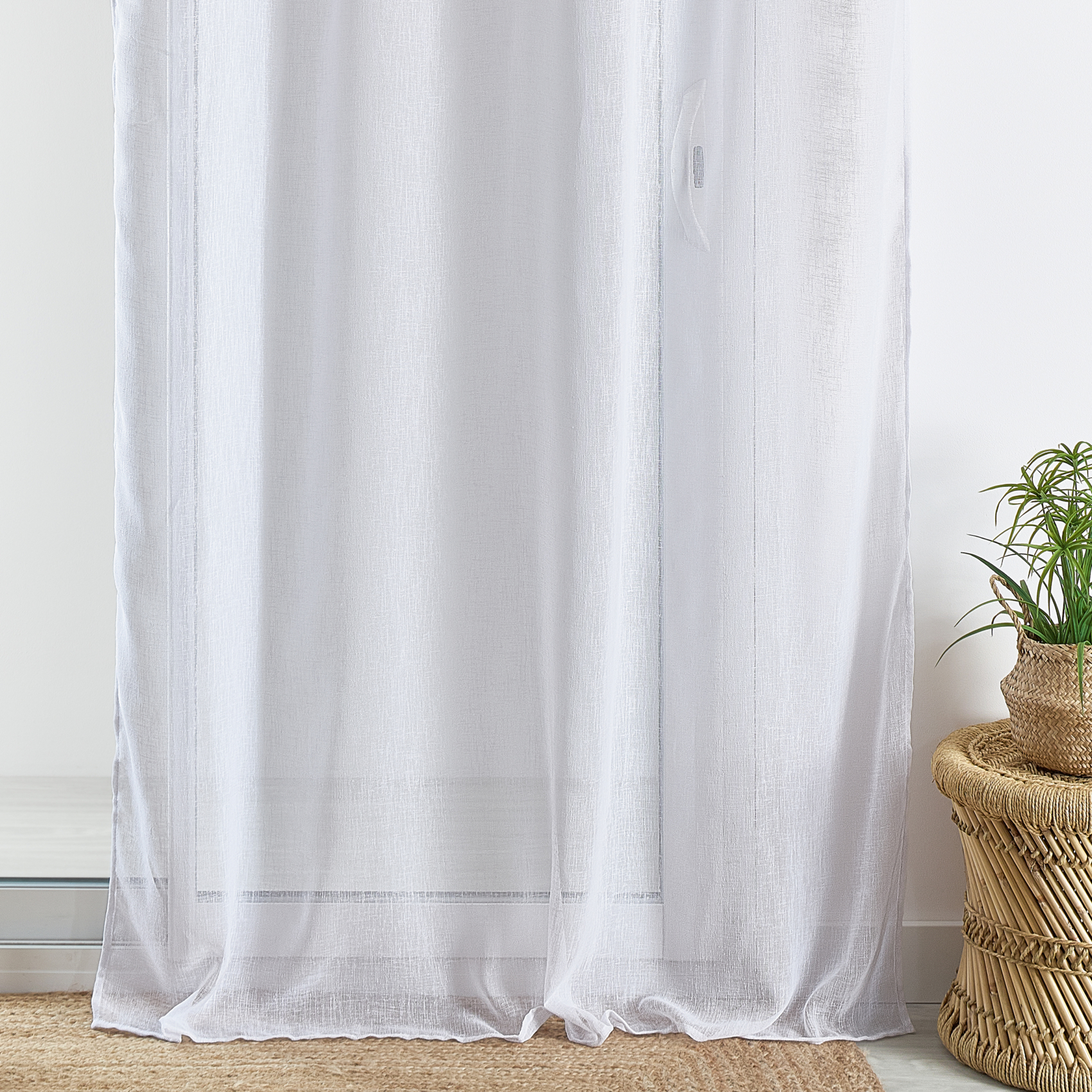 Voilage uni à anneaux — vue 3