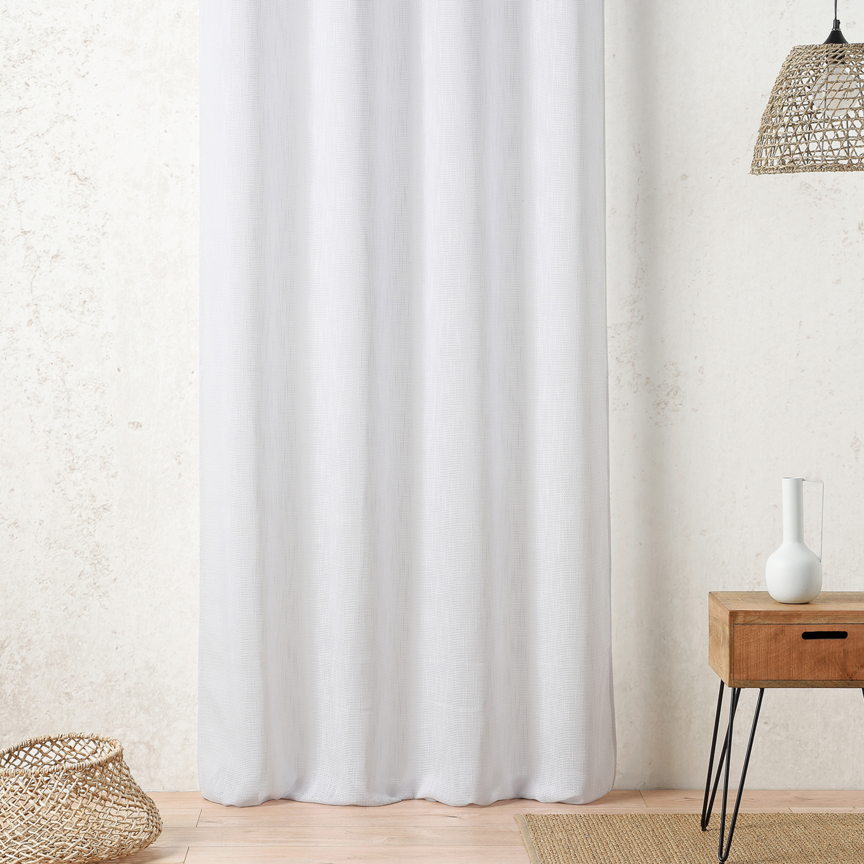Tissu voilage plombé effet filet ajouré crochet — vue 3