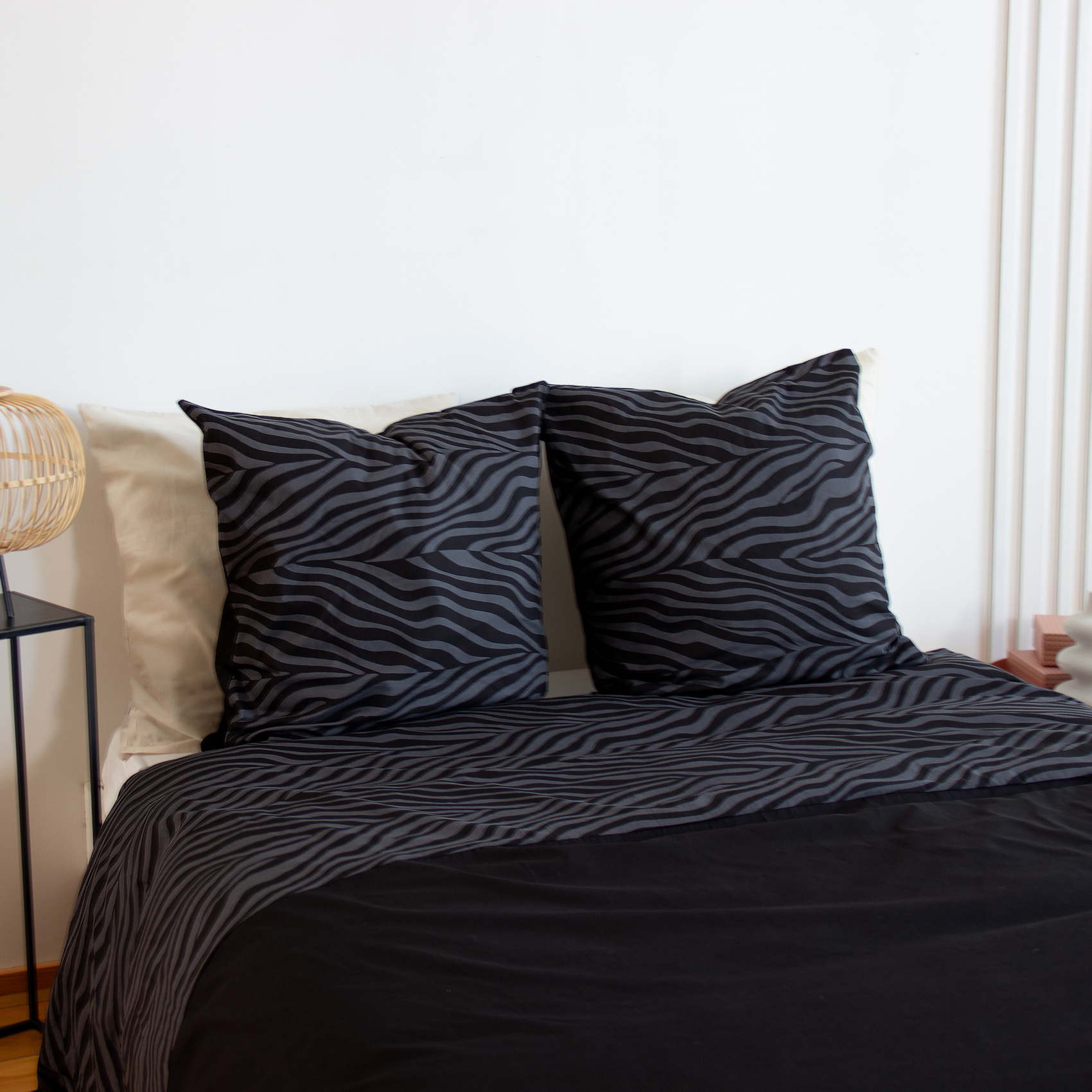 Parure de lit 3 pièces zèbre coton housse + taies — vue 5