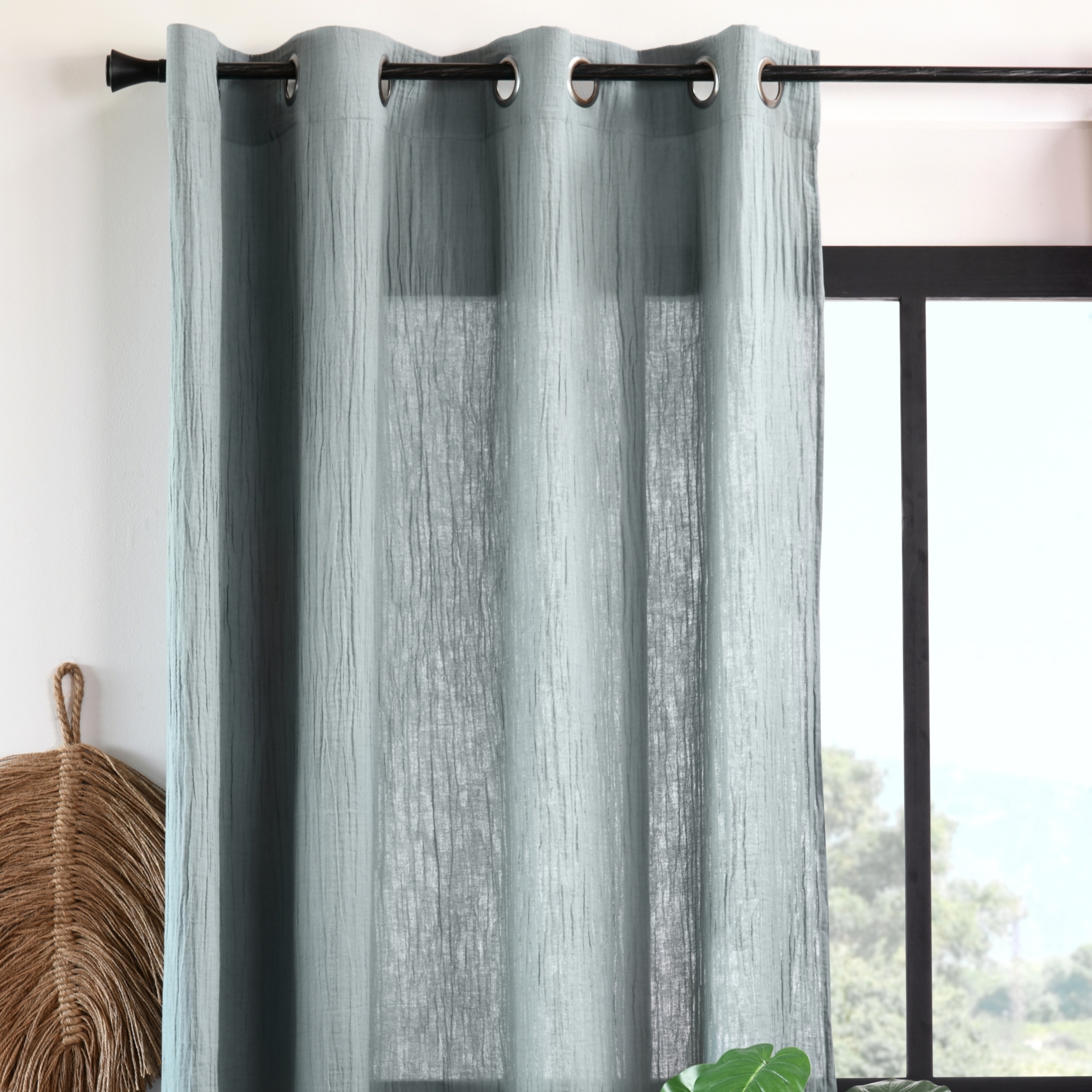 Rideau à oeillets en gaze de coton — vue 5